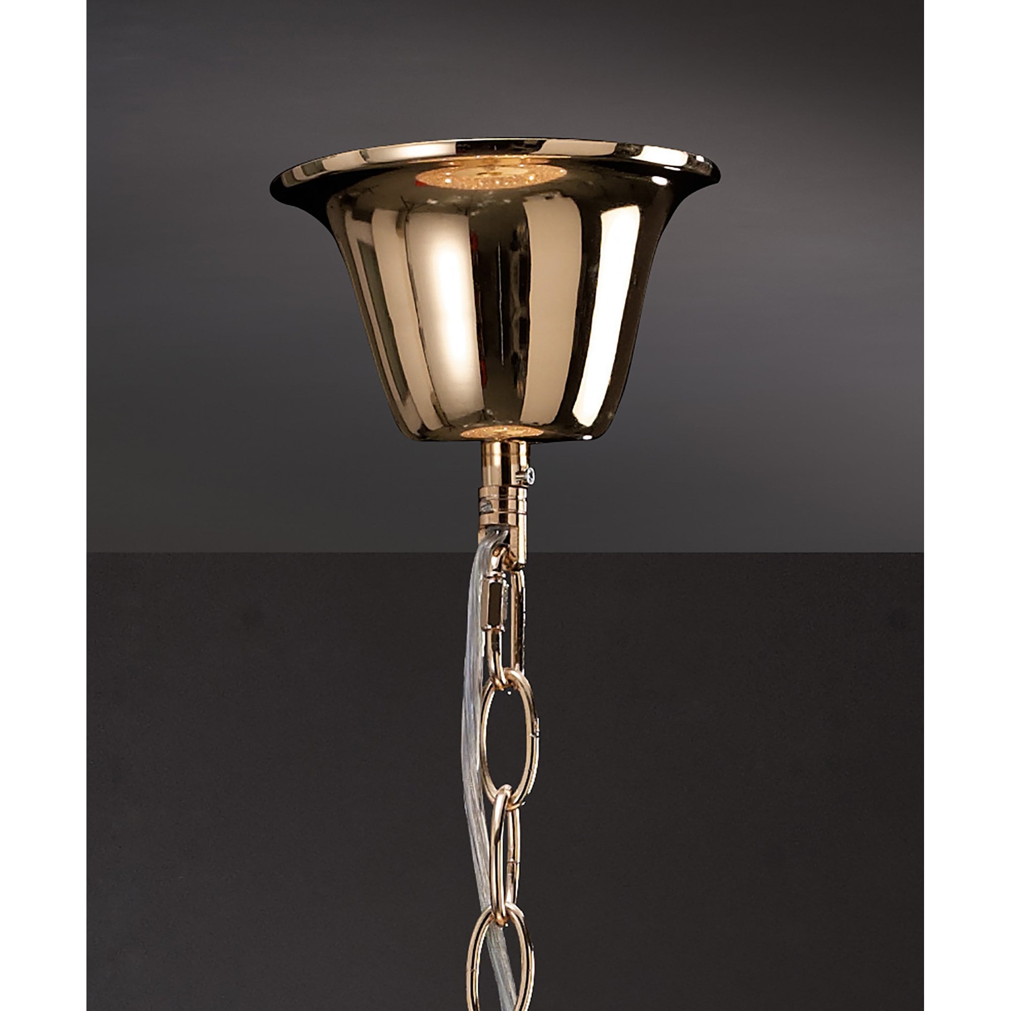 Diyas Ava 9 Light Pendant - French Gold & Crystal