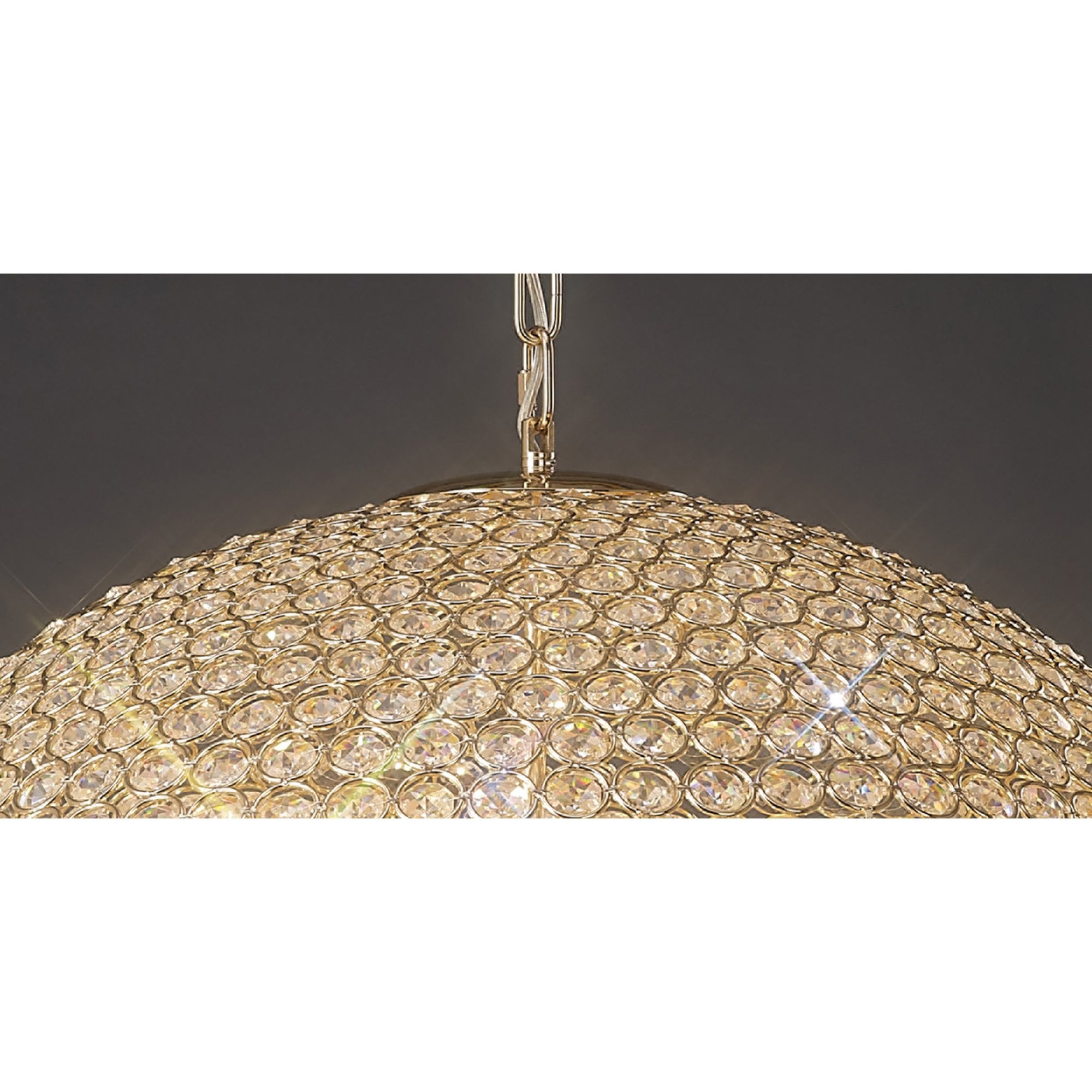 Diyas Ava 12 Light Pendant - French Gold & Crystal