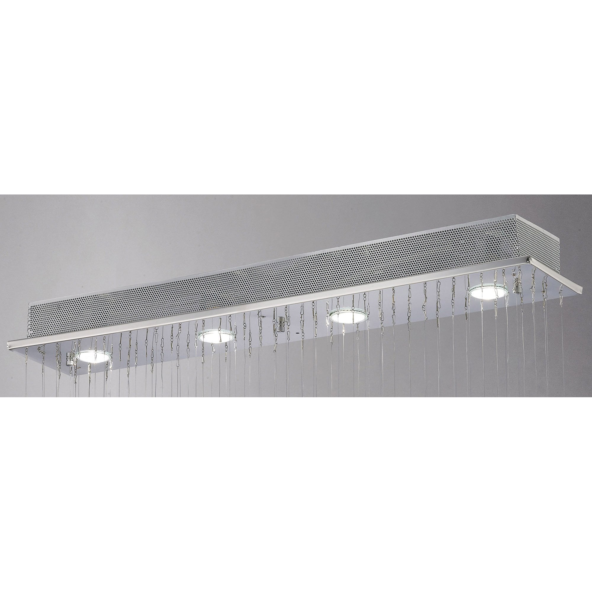 Diyas Colorado 4 Light Line Pendant - Polished Chrome & Crystal