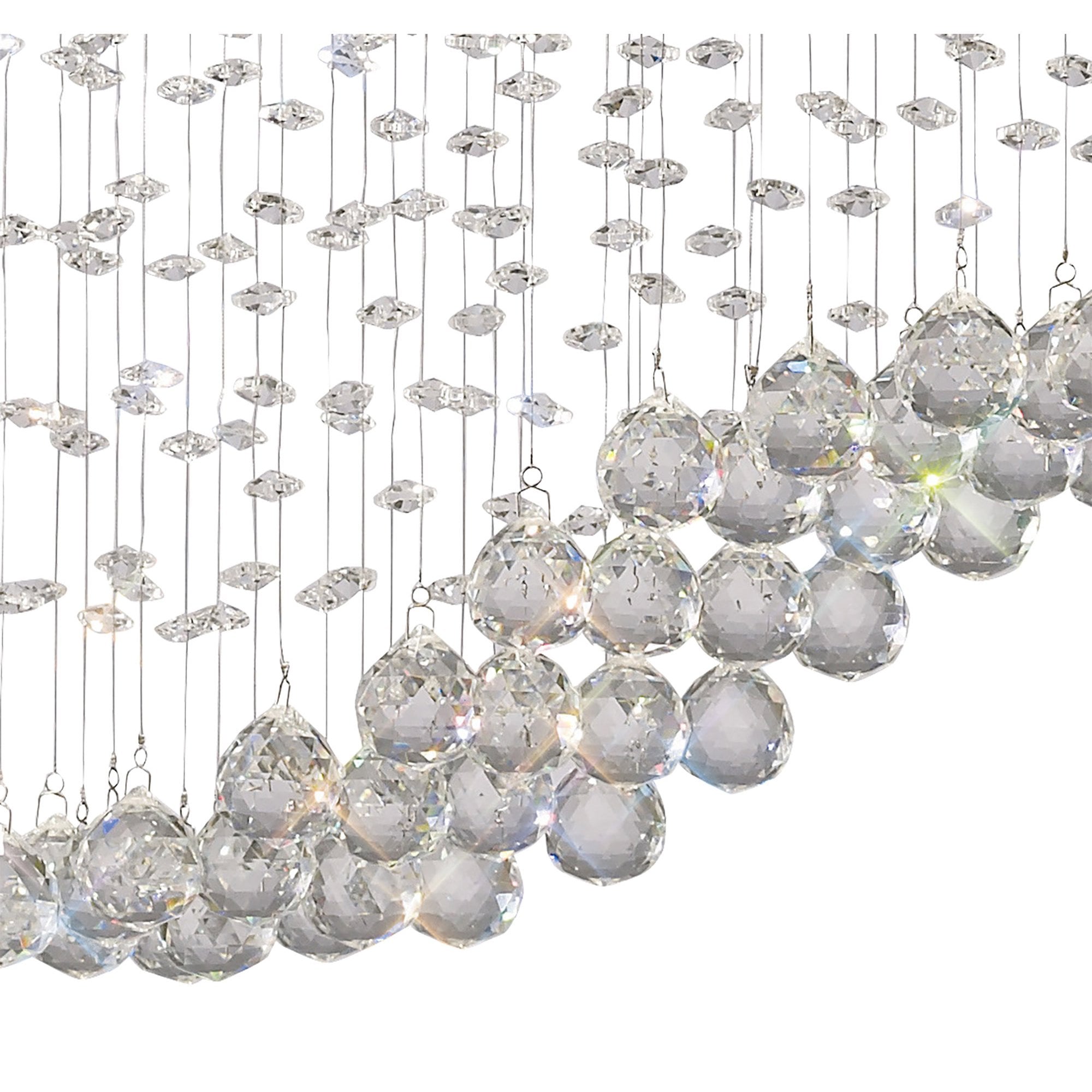 Diyas Colorado 6 Light Line Pendant - Polished Chrome & Crystal