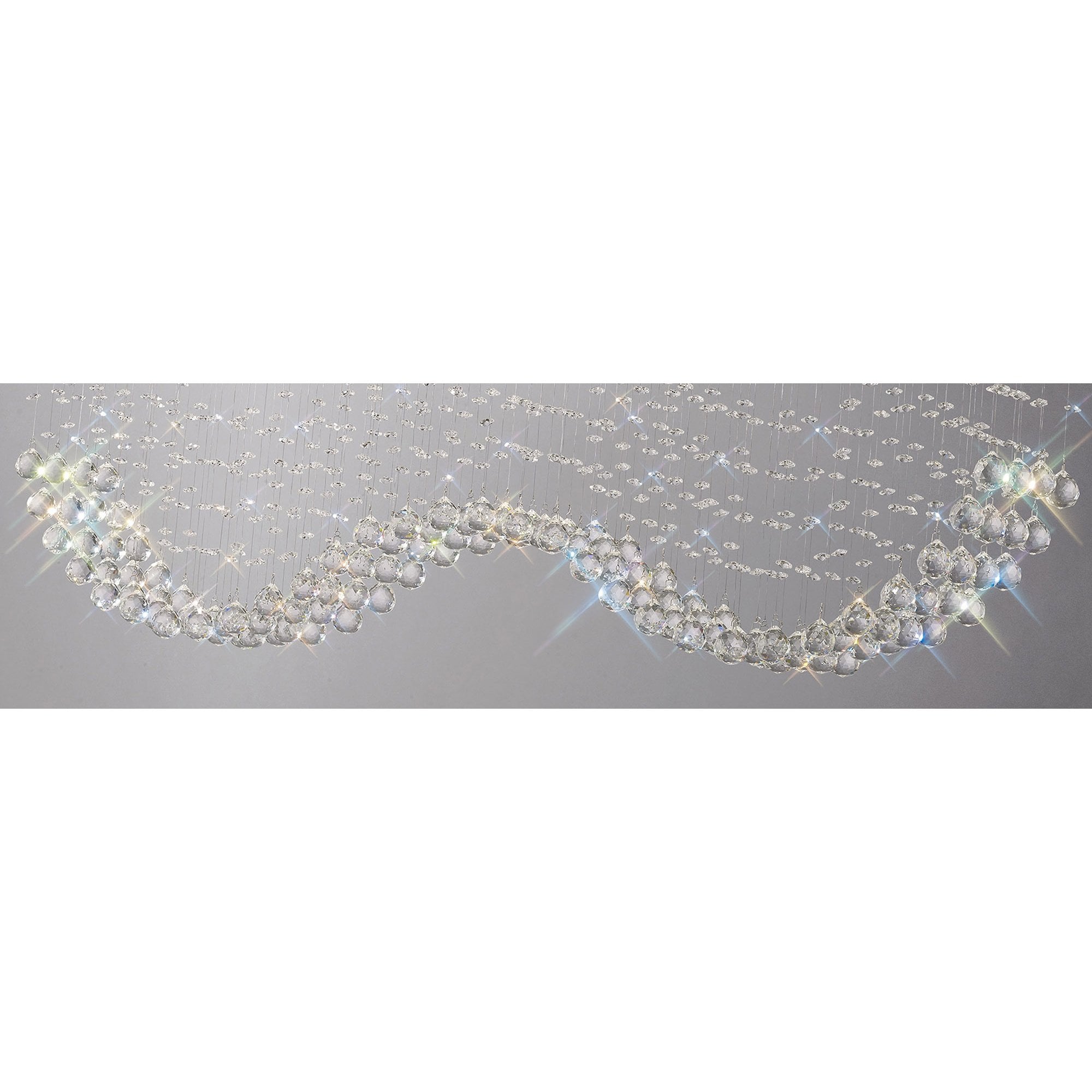 Diyas Colorado 6 Light Line Pendant - Polished Chrome & Crystal