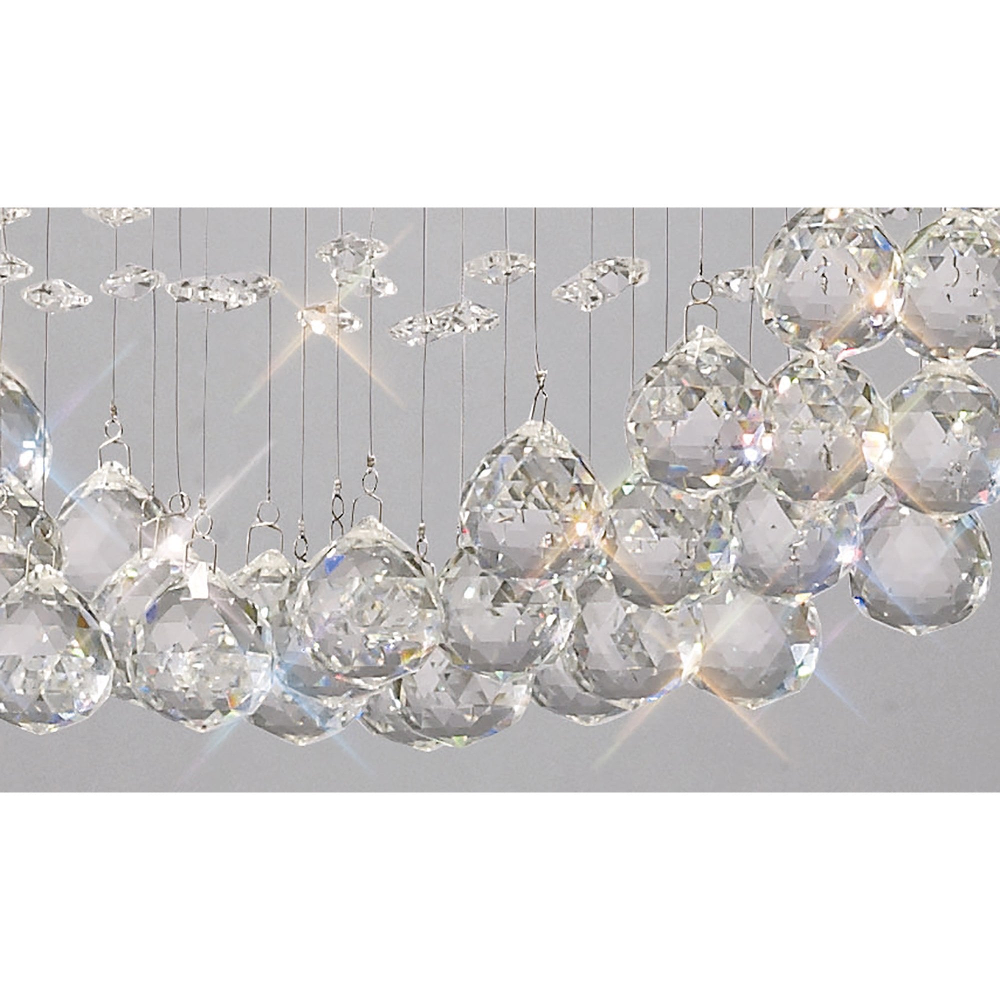 Diyas Colorado 6 Light Line Pendant - Polished Chrome & Crystal
