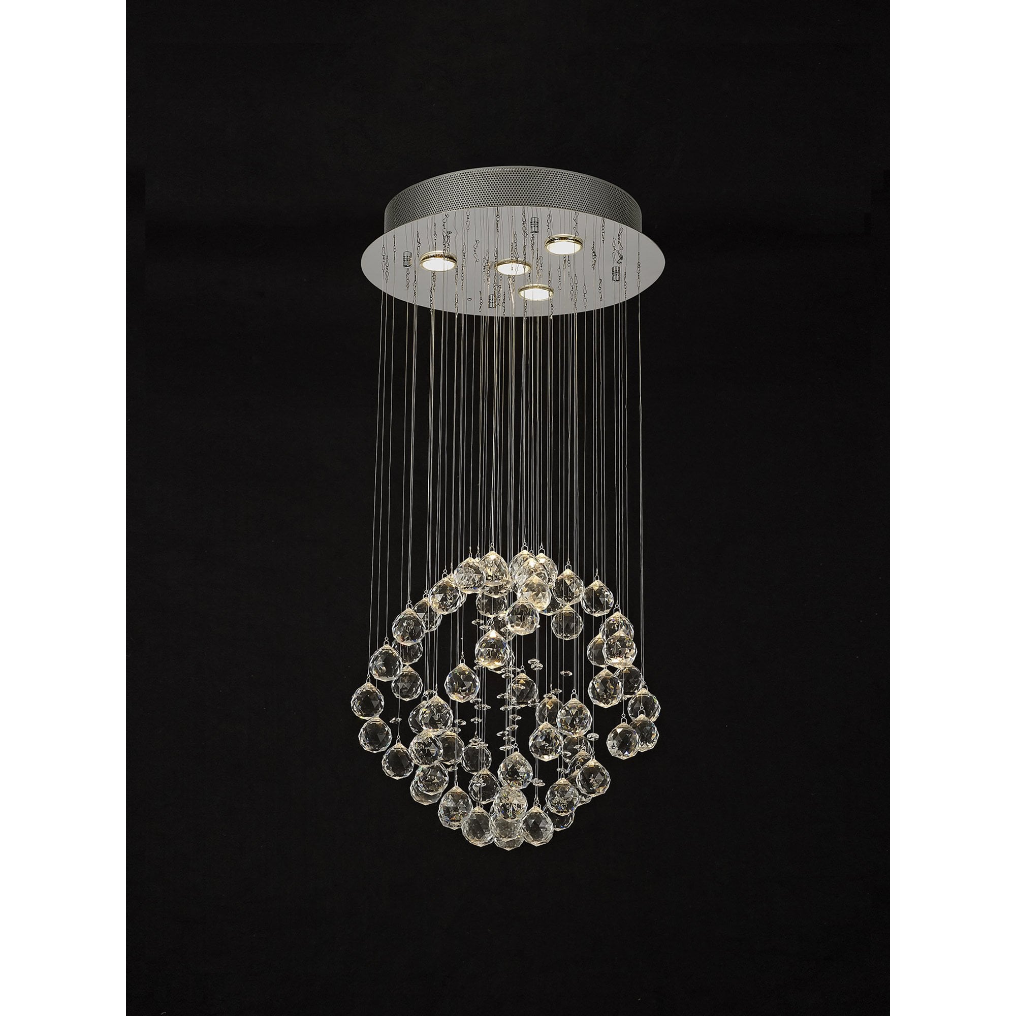 Diyas Colorado Small 4 Light Sphere Pendant - Polished Chrome & Crystal