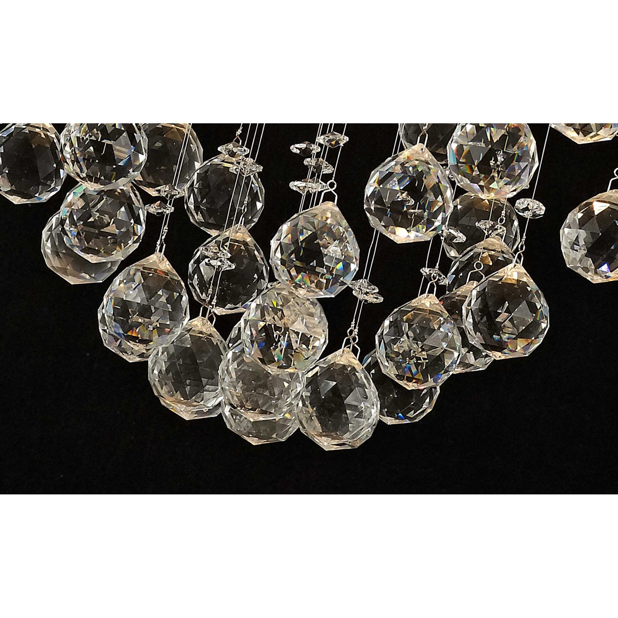 Diyas Colorado Small 4 Light Sphere Pendant - Polished Chrome & Crystal