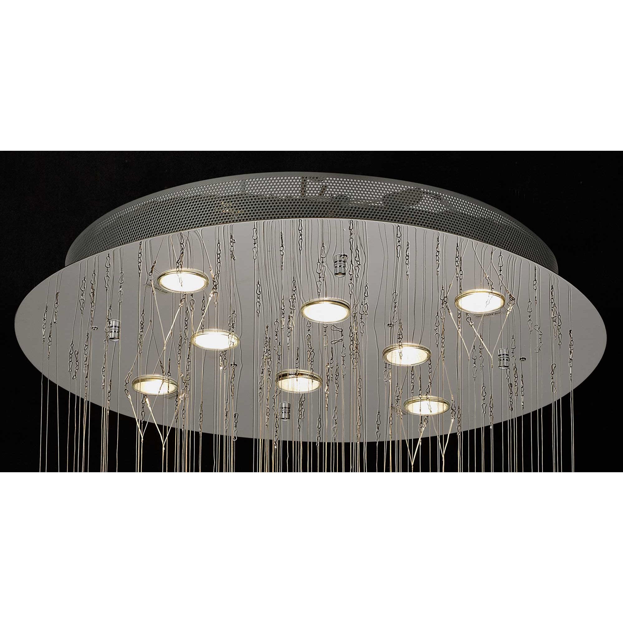 Diyas Colorado Medium 8 Light Sphere Pendant - Polished Chrome & Crystal