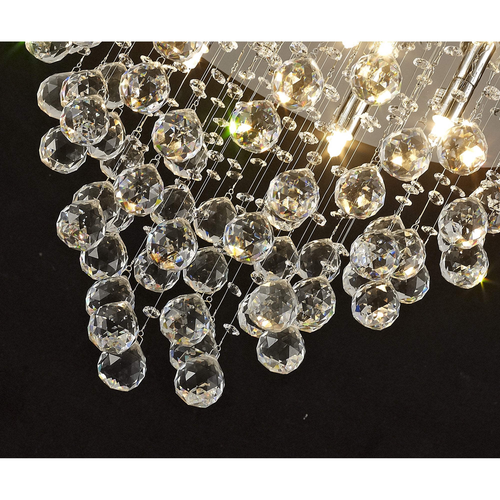 Diyas Colorado 5 Light Round Ceiling Light - Polished Chrome & Crystal