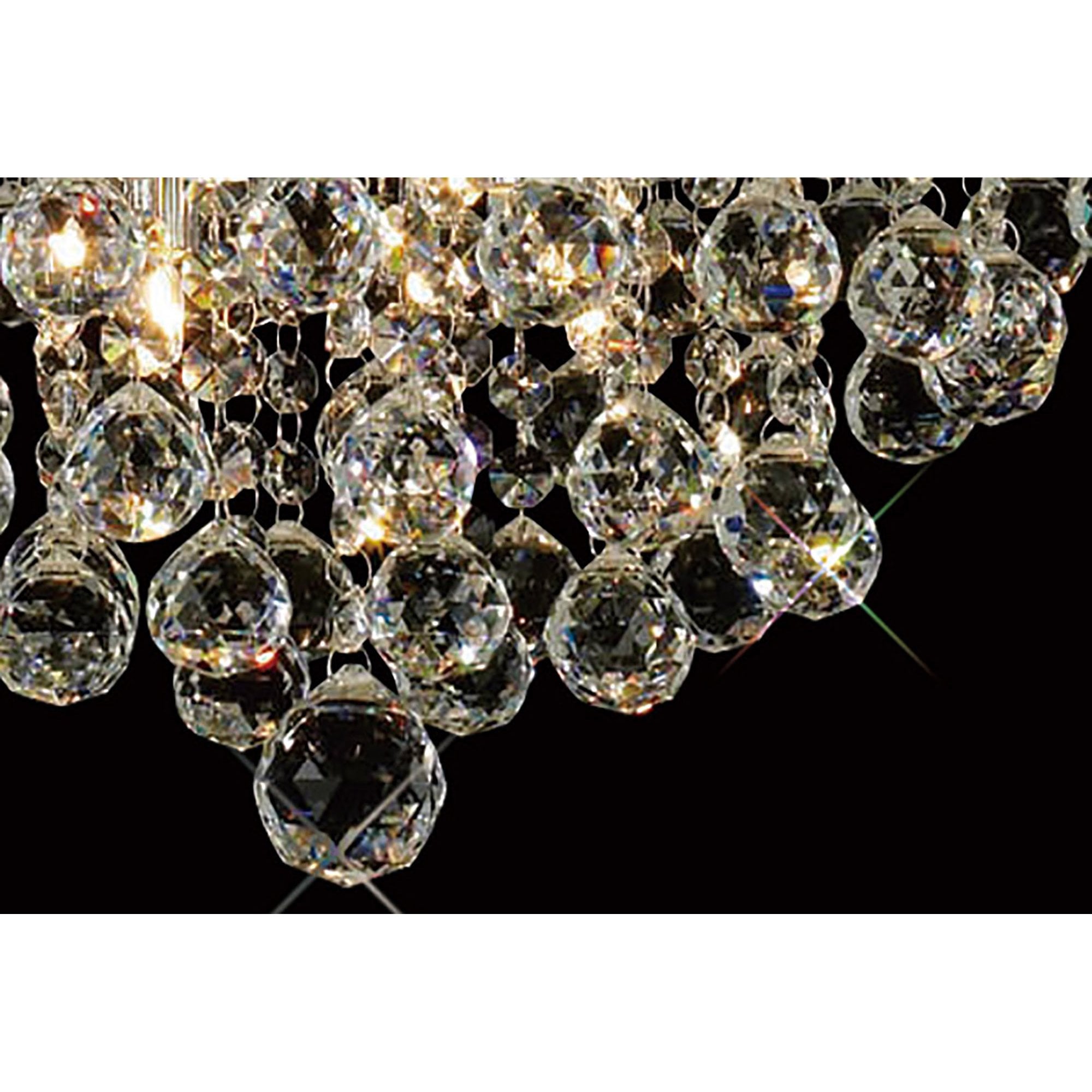 Diyas Atla 8 Light Pendant - Polished Chrome & Crystal