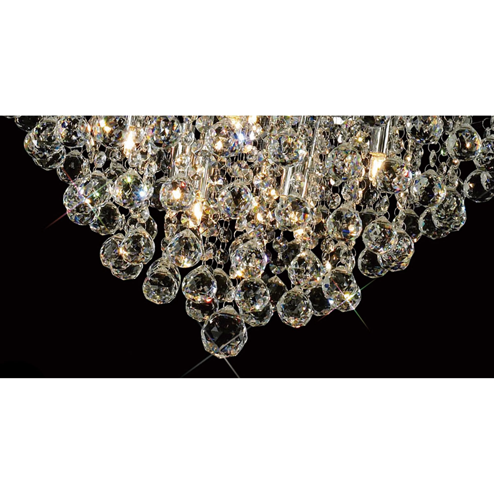 Diyas Atla 8 Light Pendant - Polished Chrome & Crystal