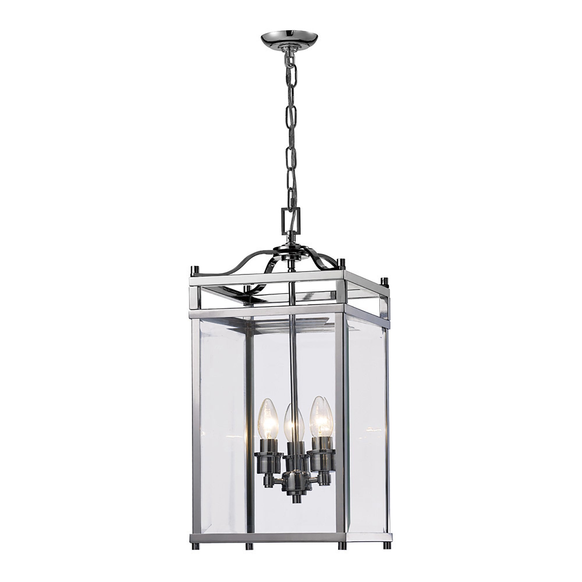 Diyas IL31102 Aston Pendant 3 Light Polished Chrome/Glass