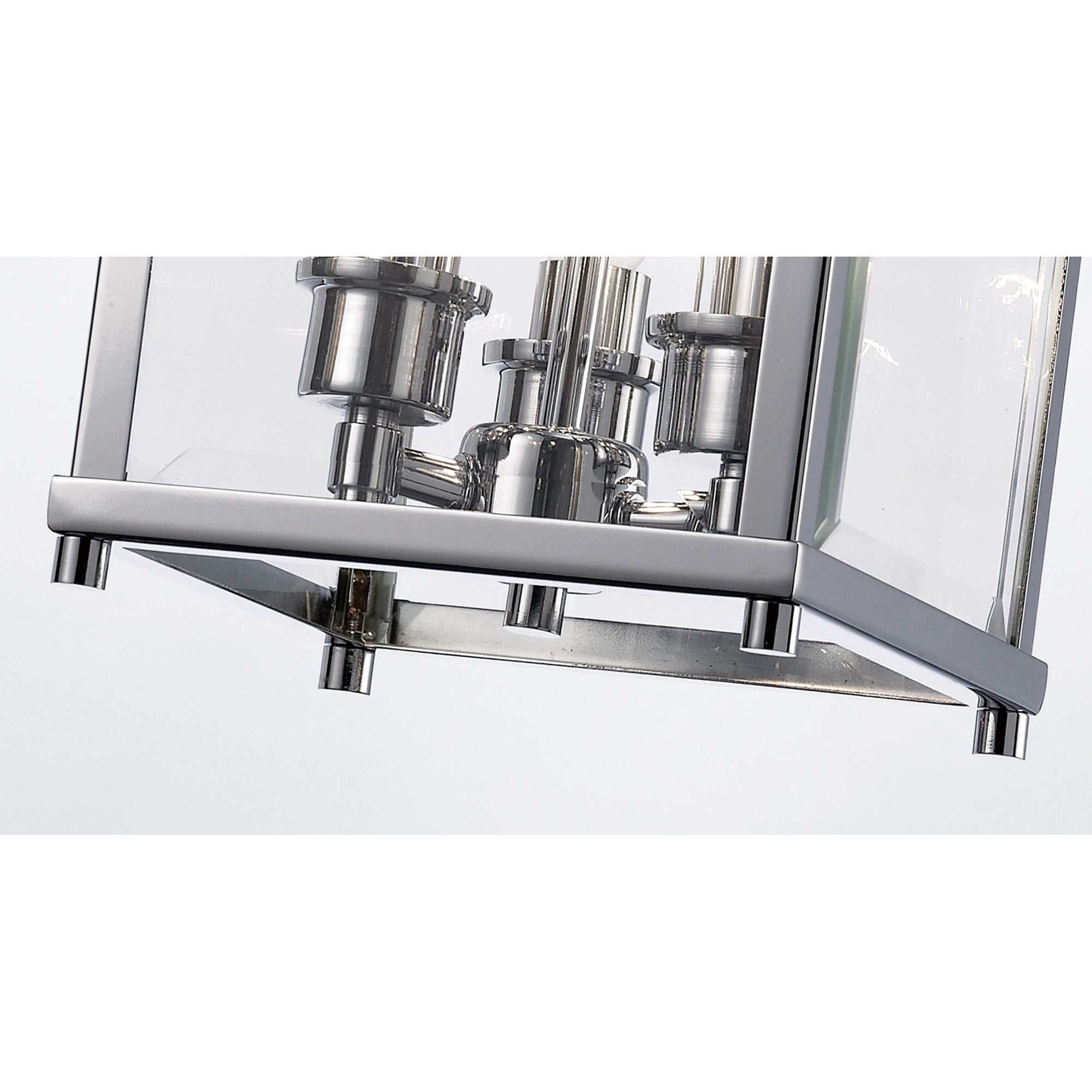 Diyas IL31100 Aston Semi Ceiling 3 Light Polished Chrome/Glass