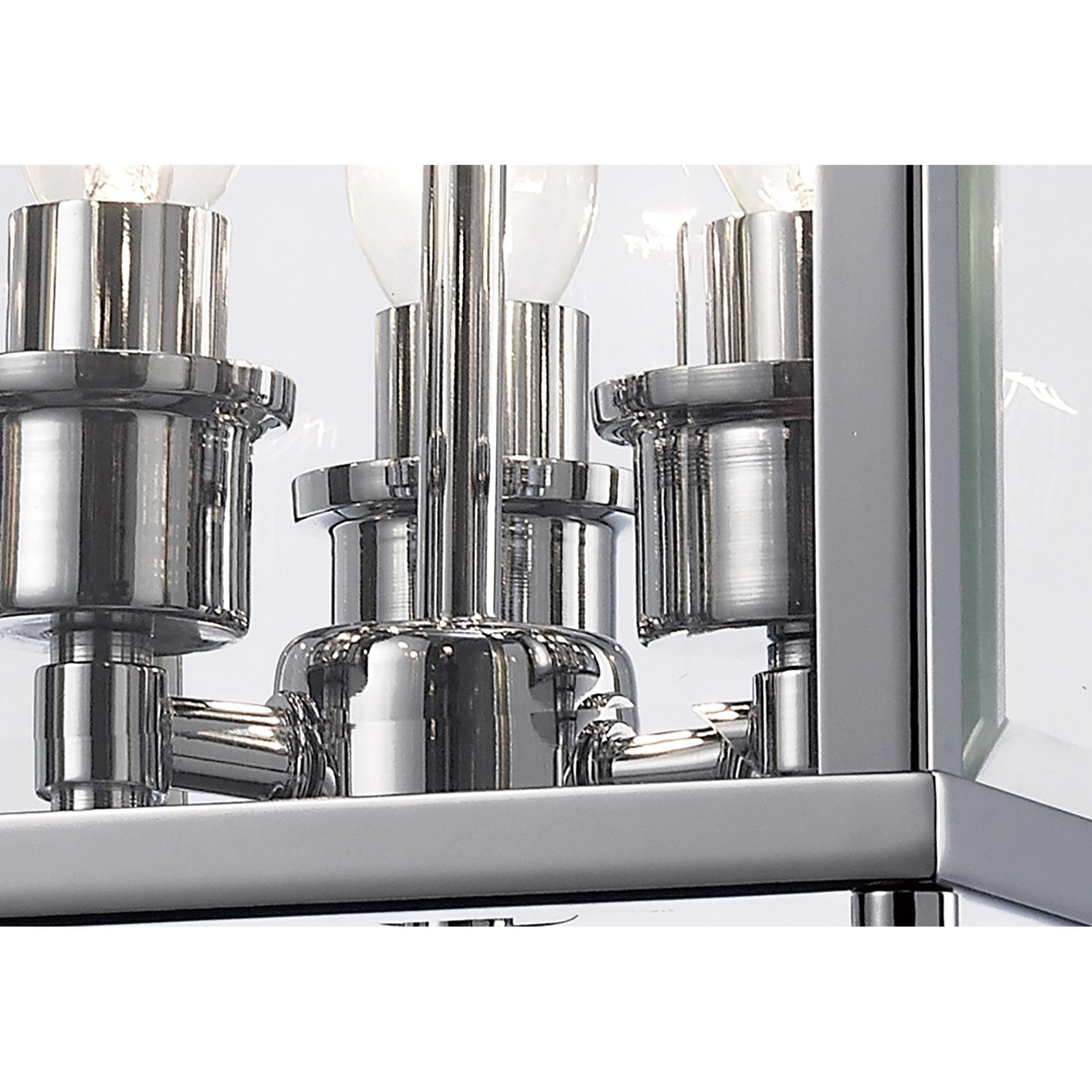 Diyas IL31100 Aston Semi Ceiling 3 Light Polished Chrome/Glass