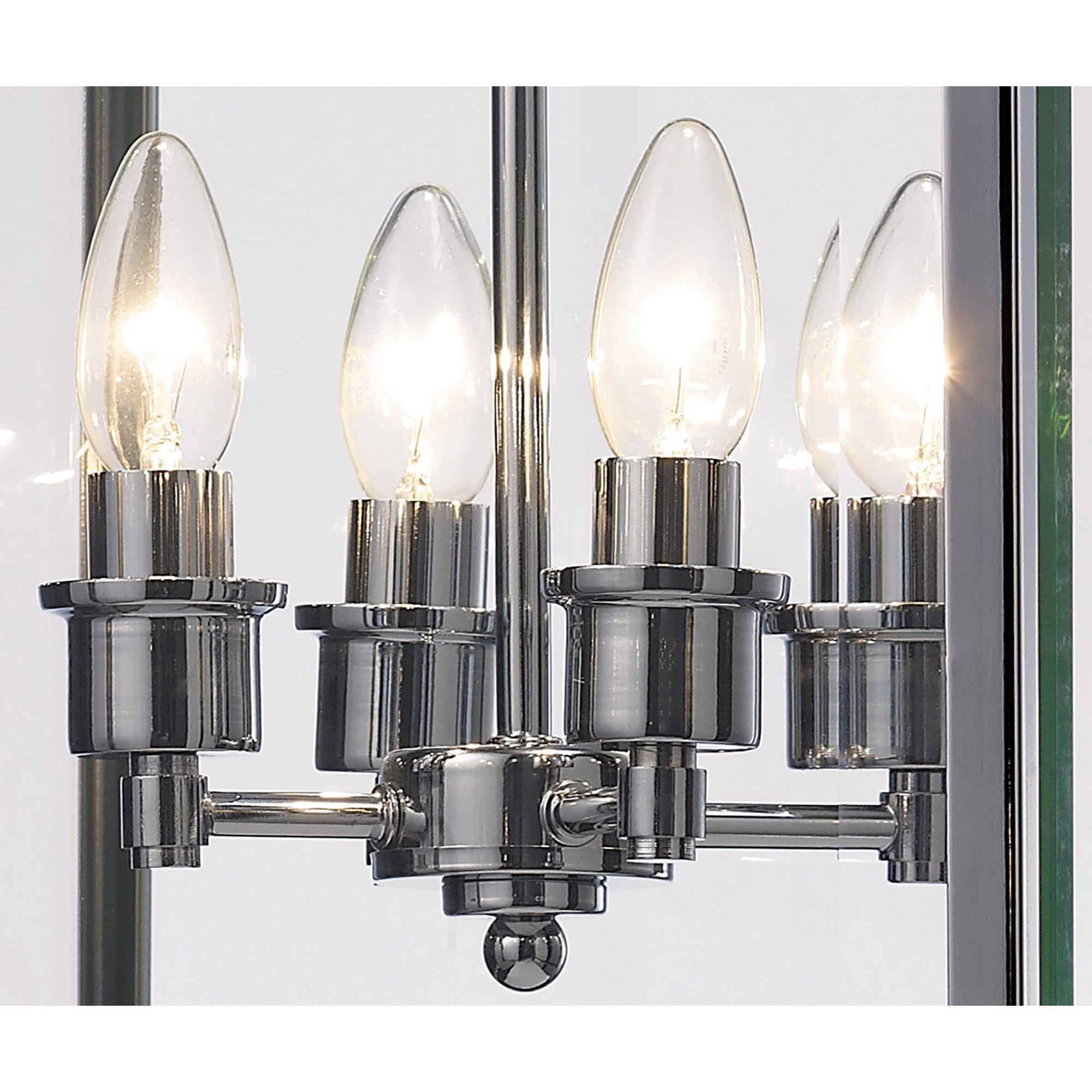 Diyas IL31103 Aston Pendant 4 Light Polished Chrome/Glass