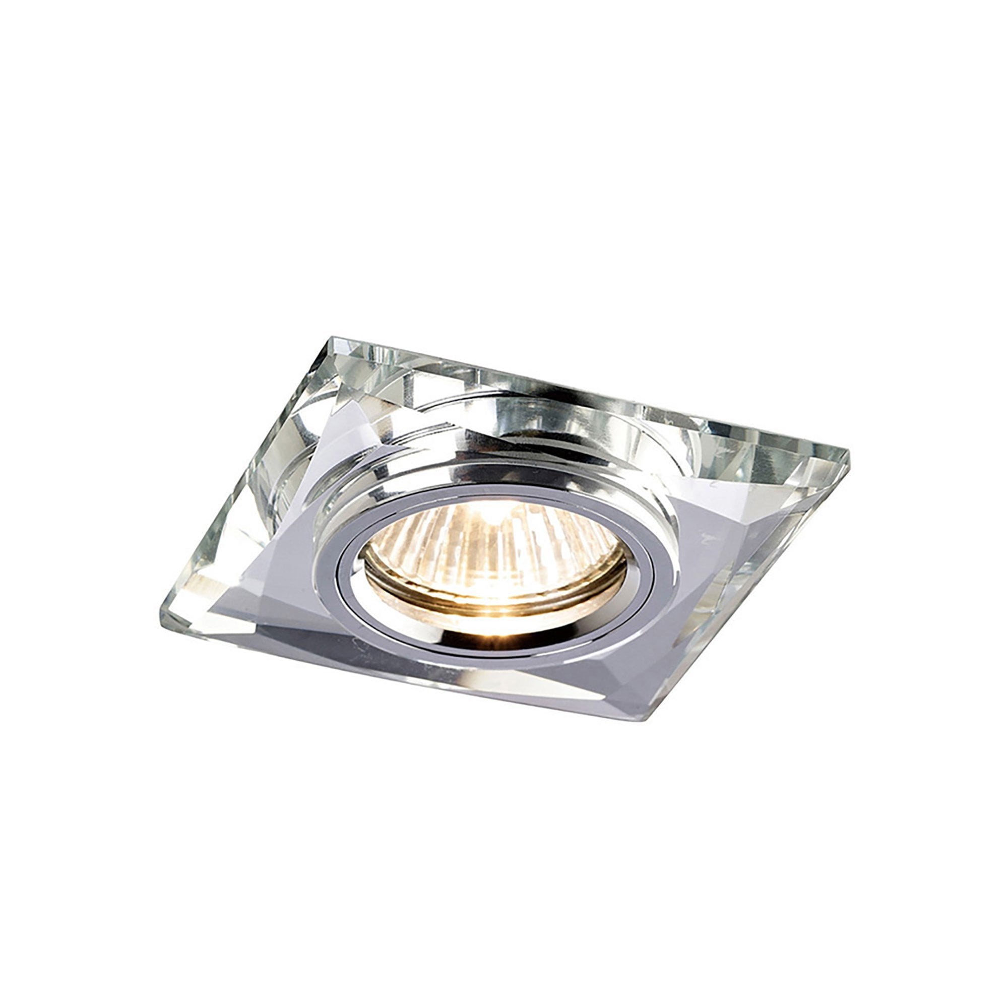 Diyas IL30812CH Crystal Downlight Chamfered Square Rim Only Clear,IL30800 Required To Complete The Item