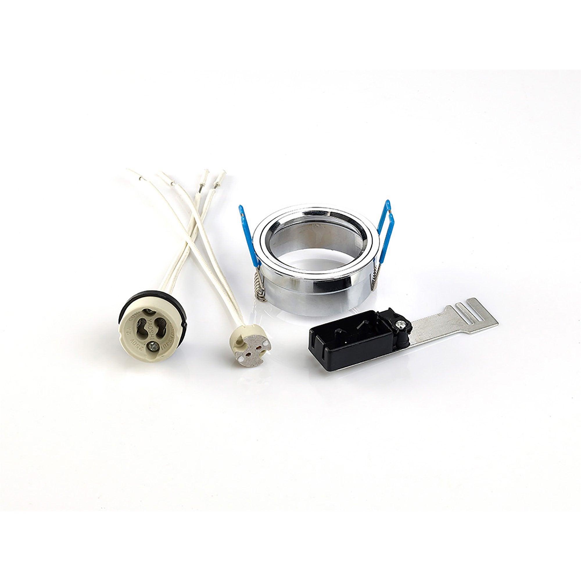 Diyas IL30800CH Downlight Component Kit Lampholders And Retaining Ring Polished Chrome For Various Crystal Rims
