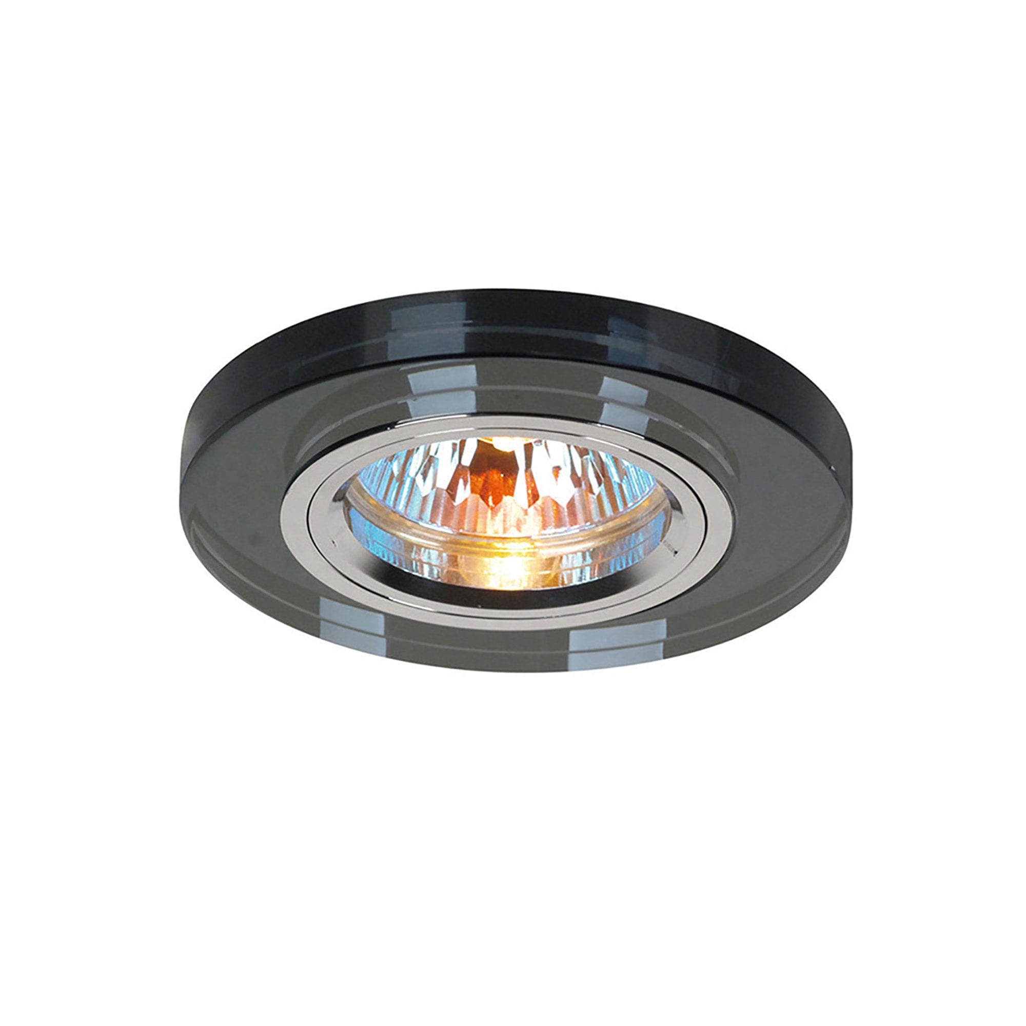 Diyas IL30806BL Crystal Downlight Shallow Round Rim Only Black,IL30800 Required To Complete The Item