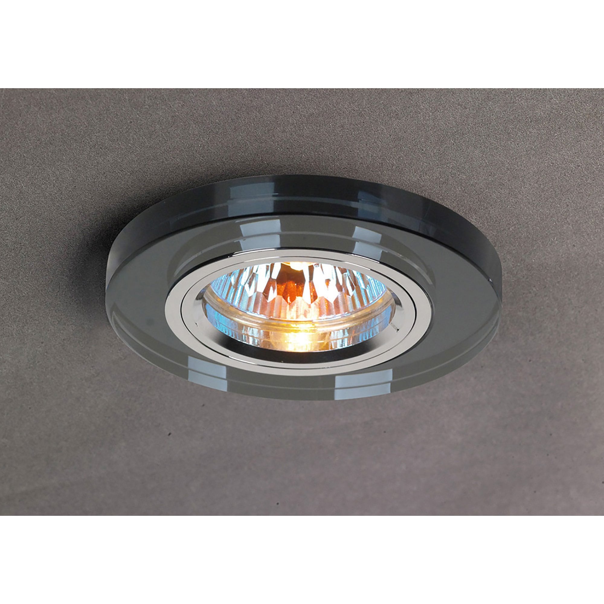 Diyas IL30806BL Crystal Downlight Shallow Round Rim Only Black,IL30800 Required To Complete The Item