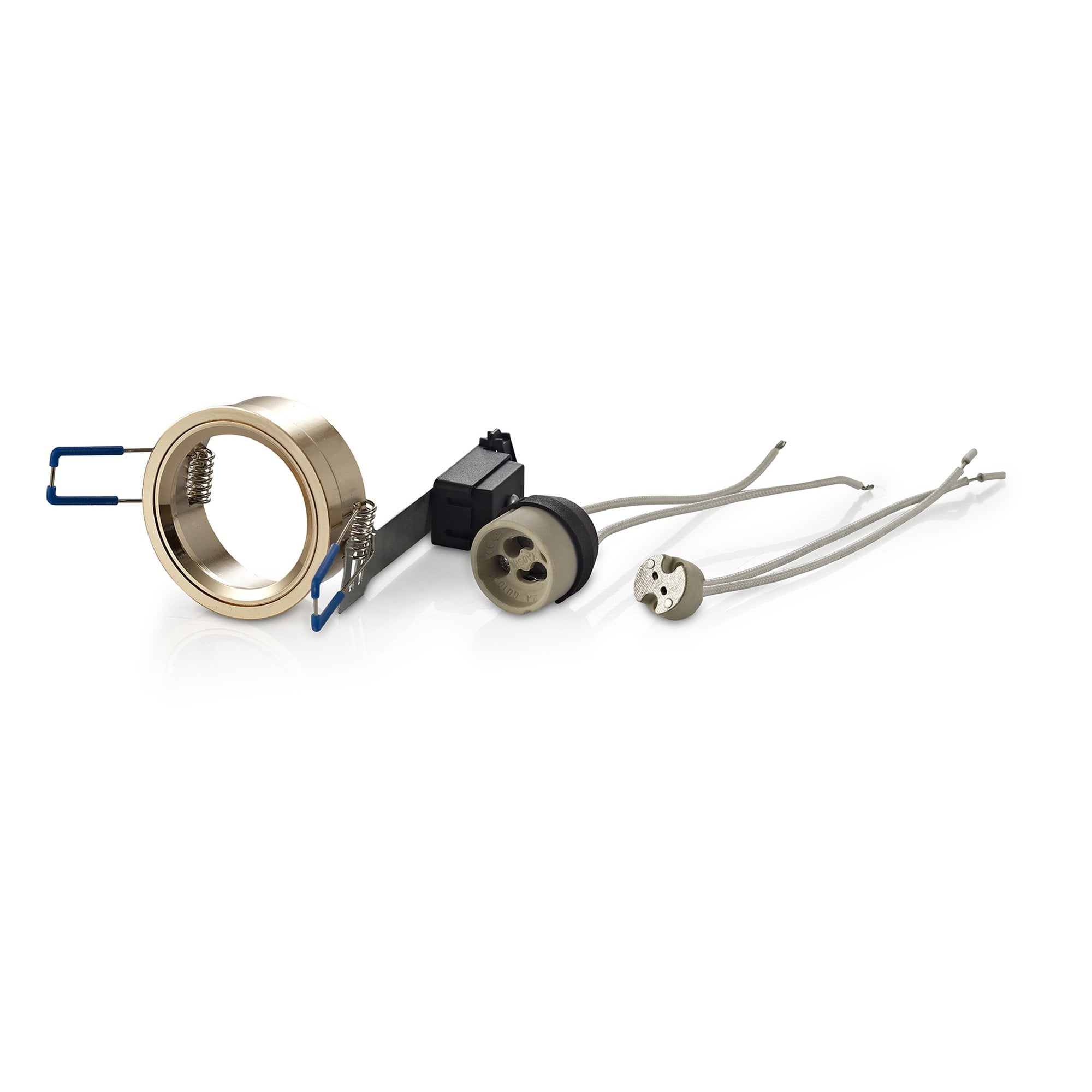 Diyas IL30800FG Downlight Component Kit Lampholders And Retaining Ring French Gold For Various Crystal Rims