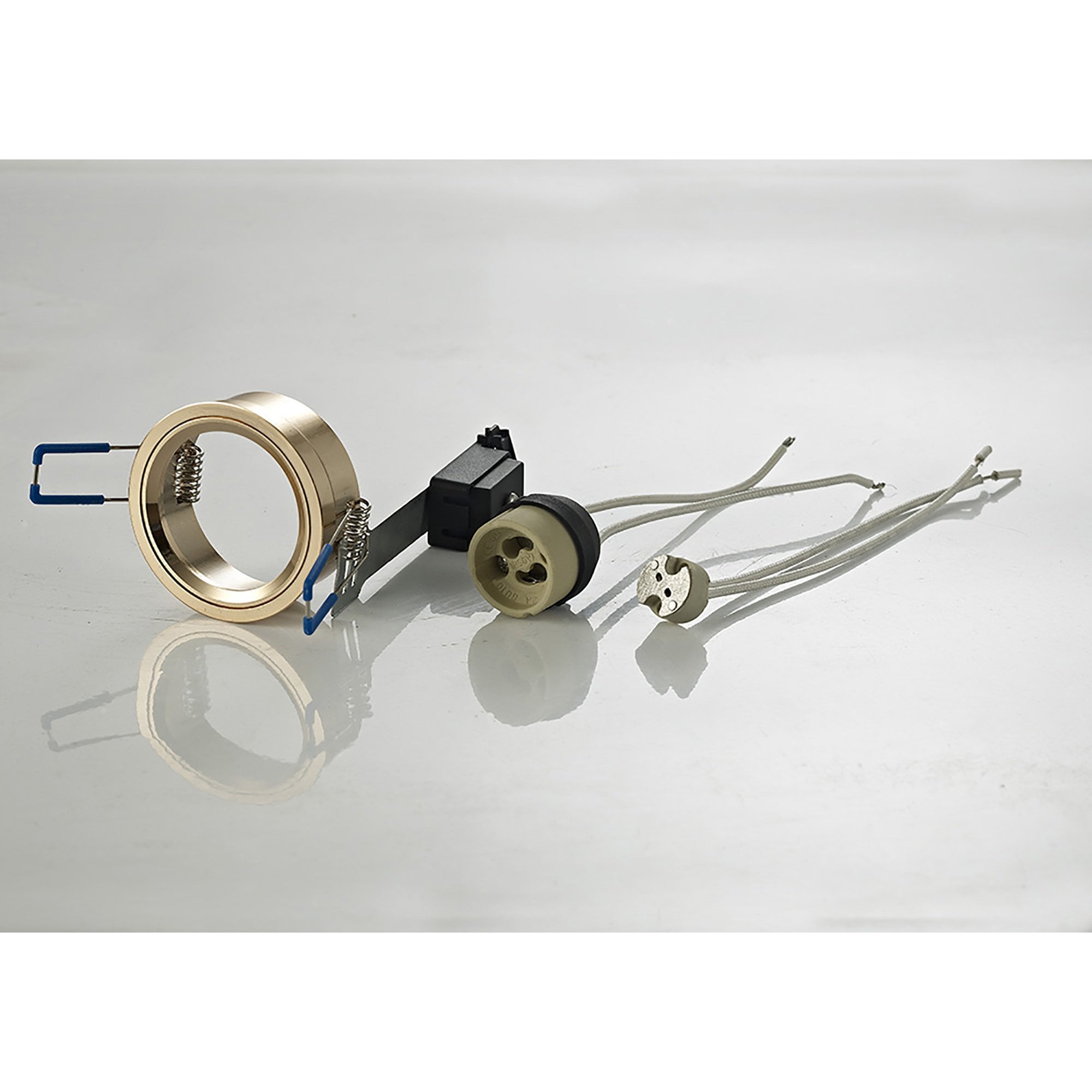 Diyas IL30800FG Downlight Component Kit Lampholders And Retaining Ring French Gold For Various Crystal Rims