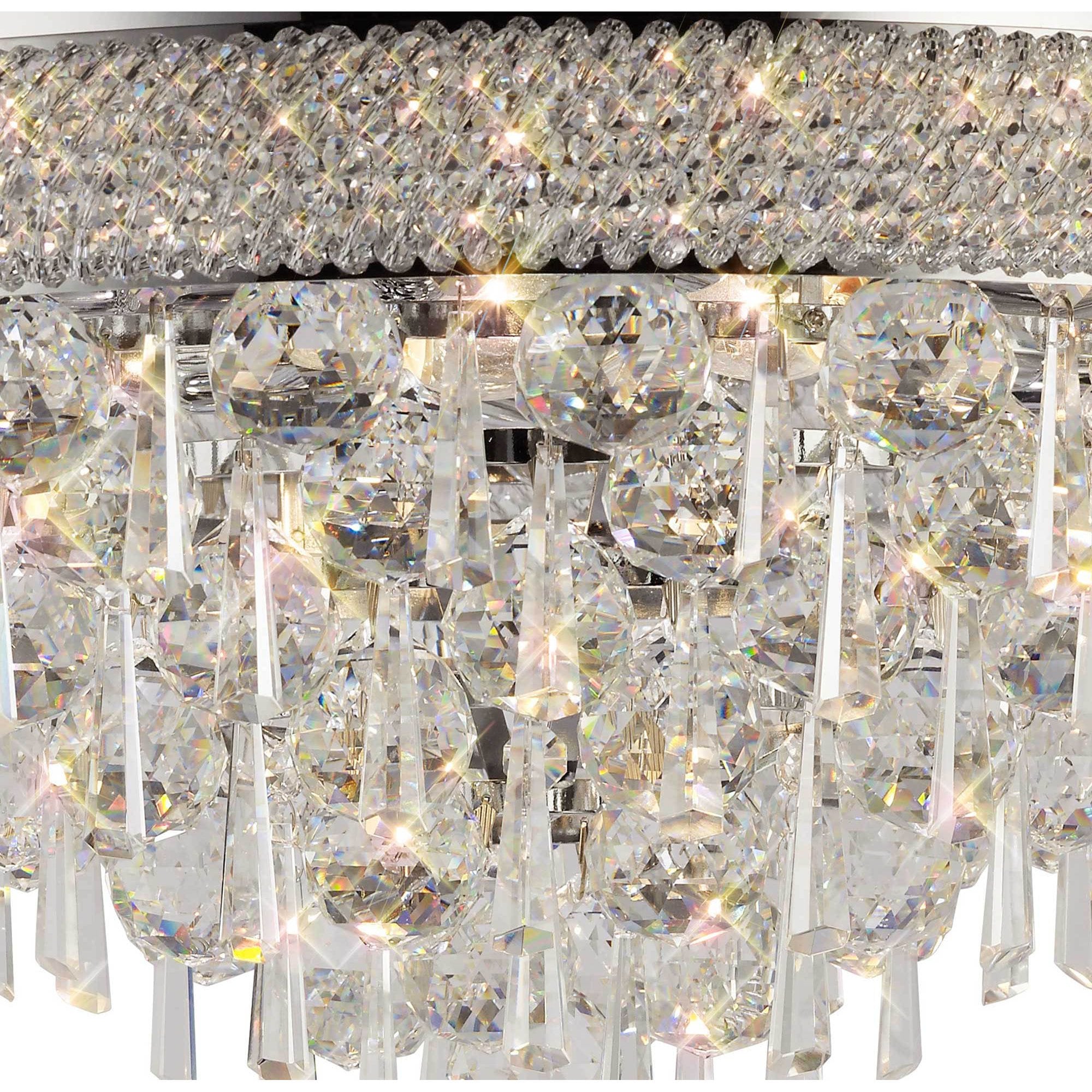 Diyas Alexandra 9 Light Ceiling Light - Polished Chrome & Crystal