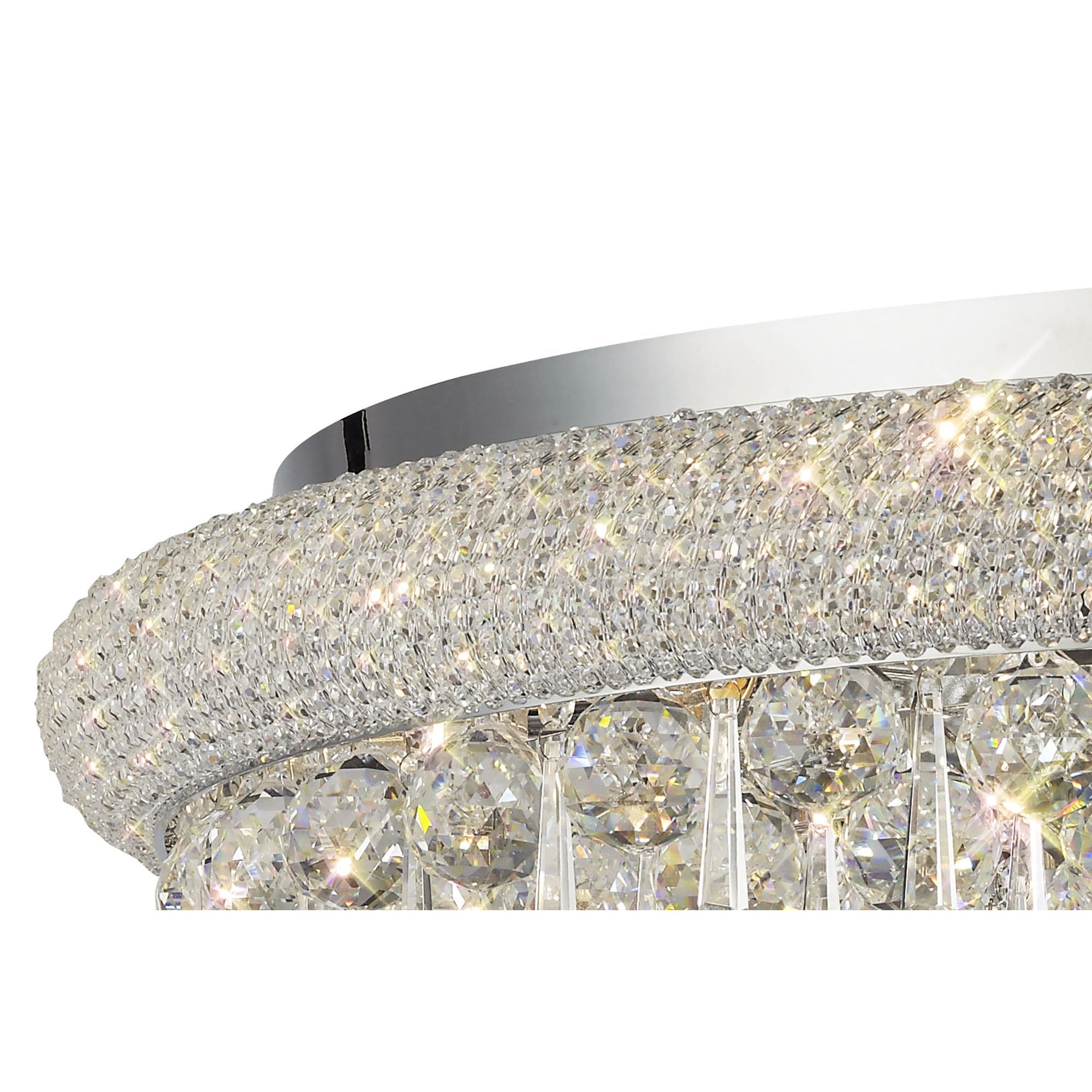 Diyas Alexandra 18 Light Ceiling Light - Polished Chrome & Crystal