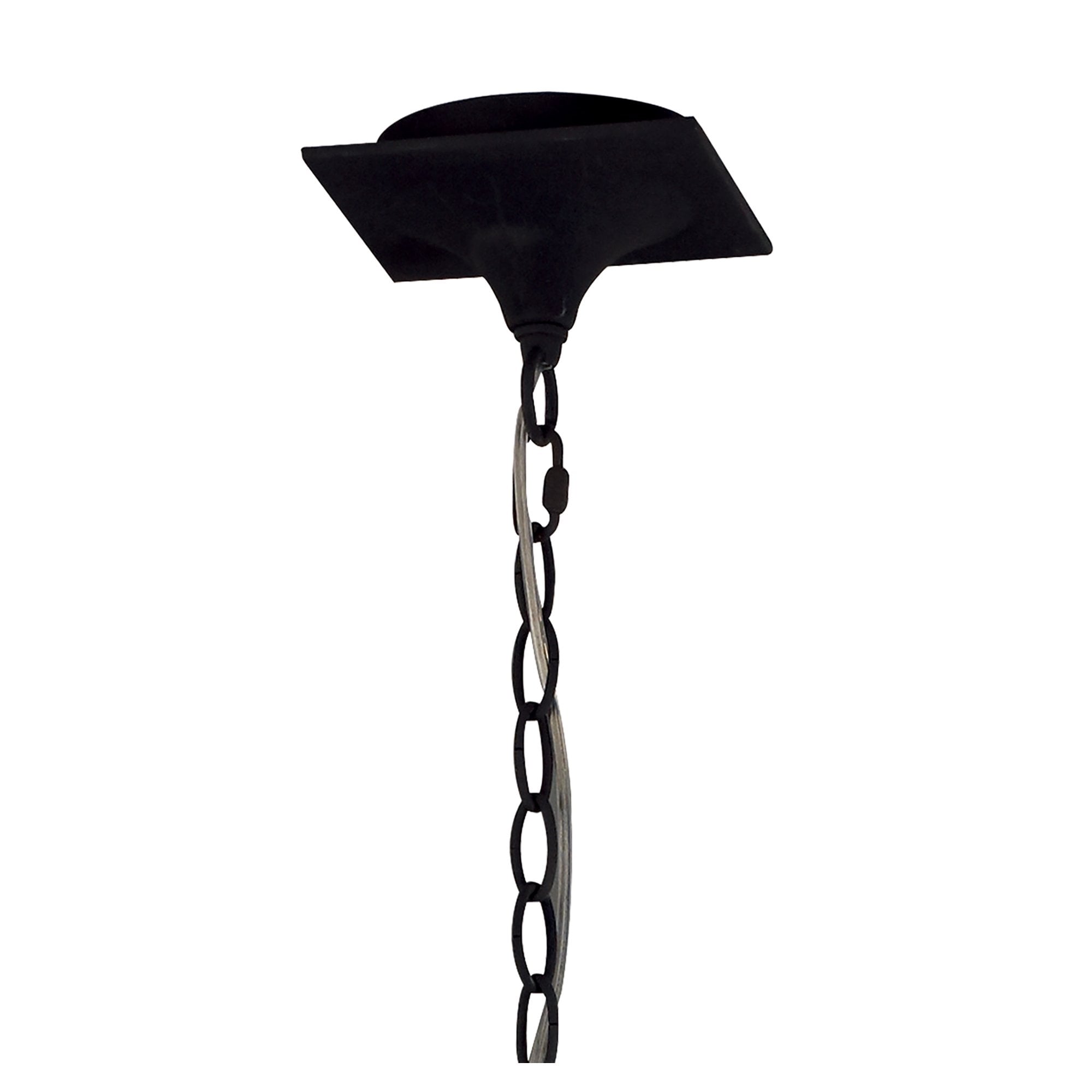 Mantra Eve 2 Arm 4 Light Pendant in Anthracite with Black Oval Shades