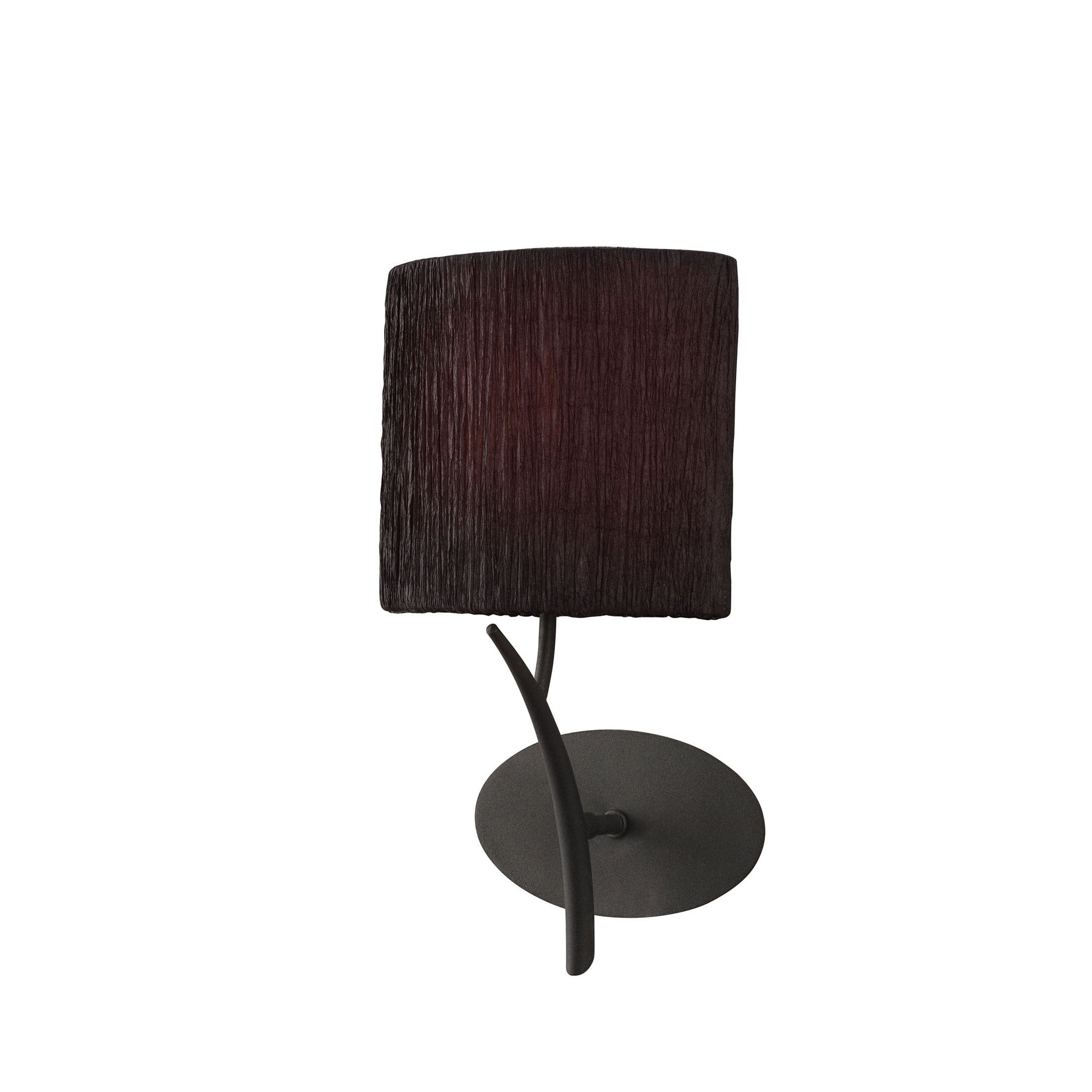 Mantra Eve Single Light Switched Wall Fitting in Anthracite with Black Oval Shade