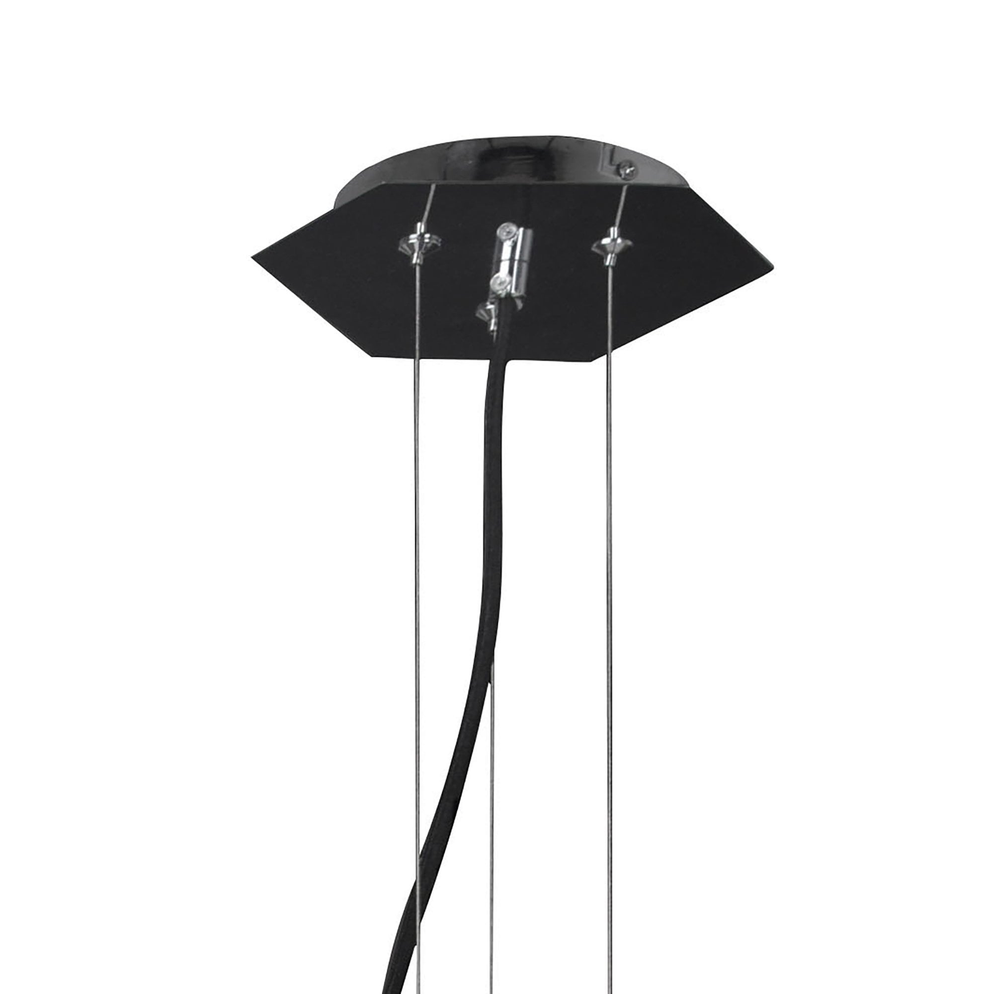 Mantra Facette Single Light Pendant Black & Chrome
