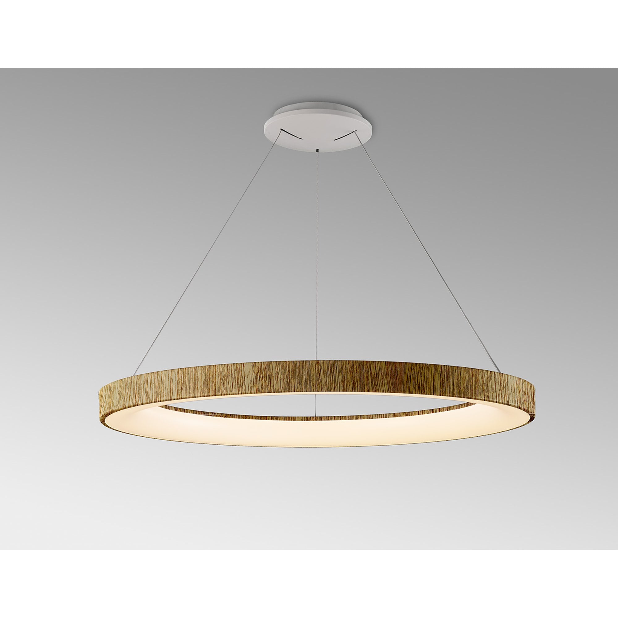 Mantra Niseko II 90cm Ring Pendant - Wood
