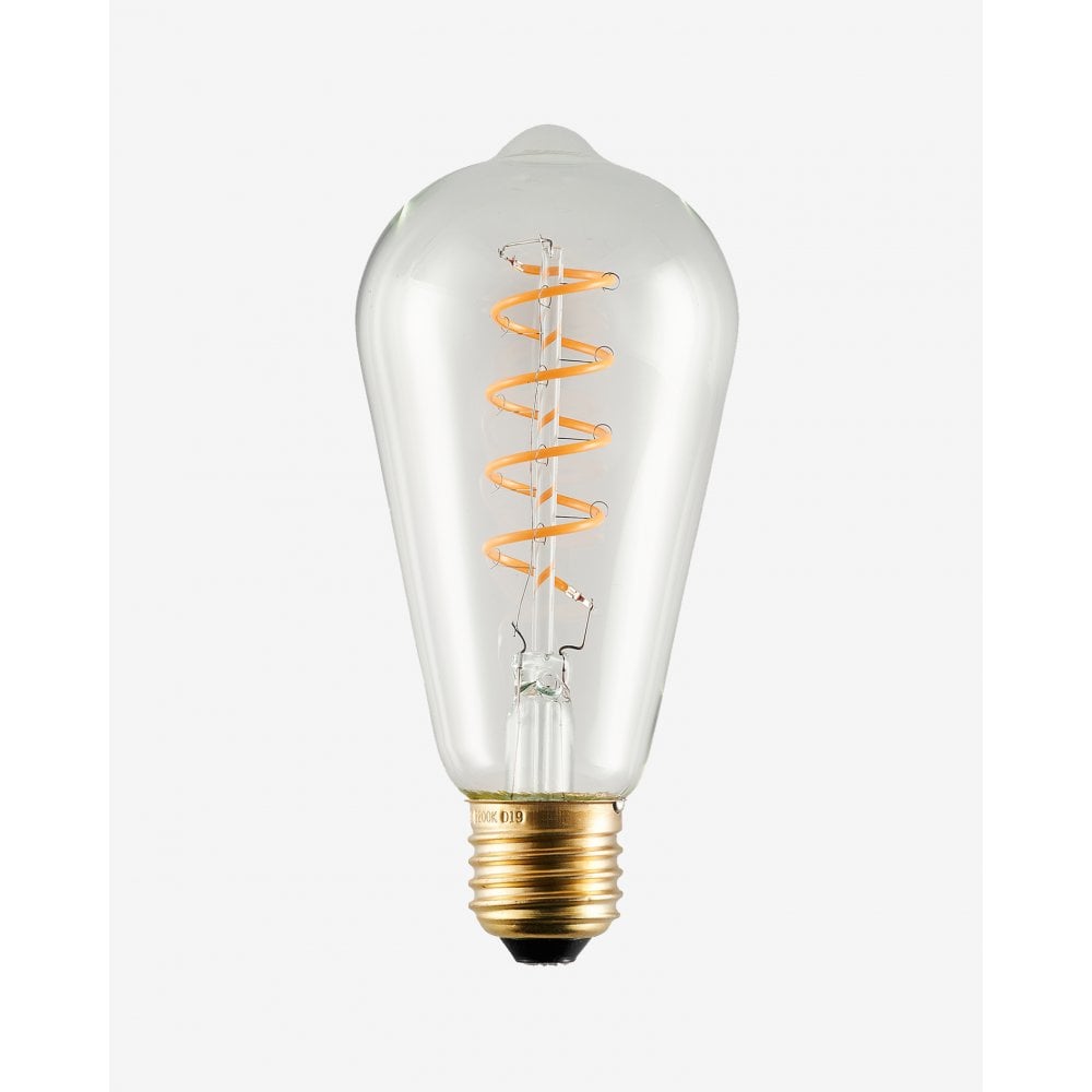 Fritz Fryer E27 LED 3.2W Pear Shaped Spiral Filament Bulb - 2200K - Dimmable