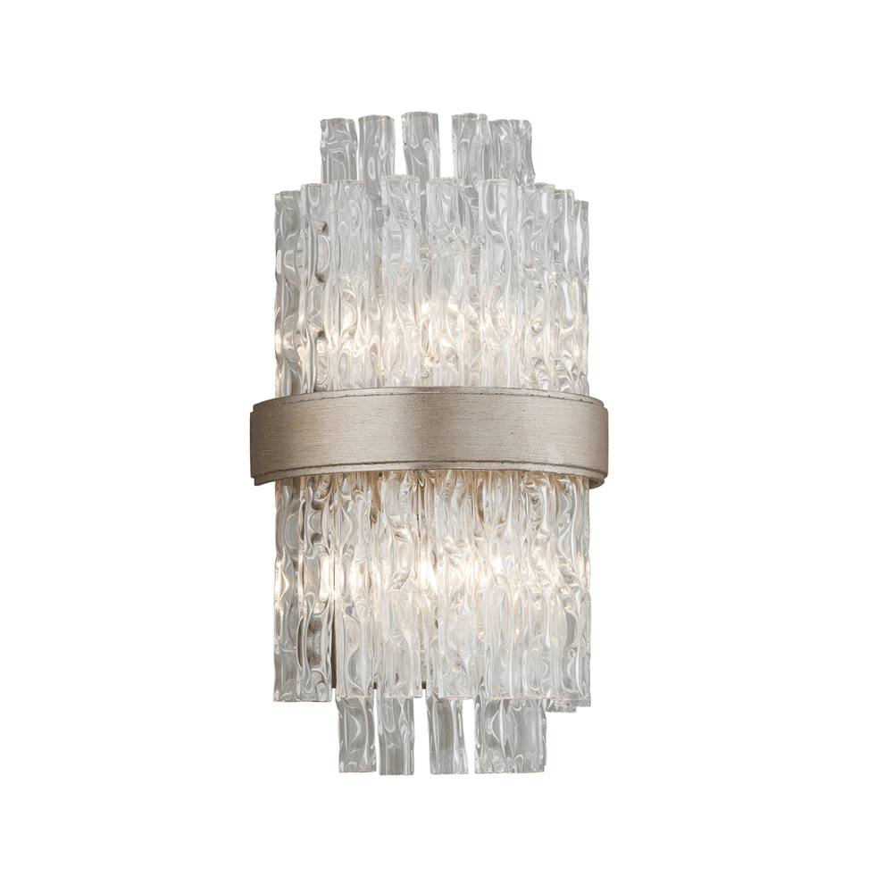 Corbett Chime 2 Light Wall Sconce Light - Silver Leaf