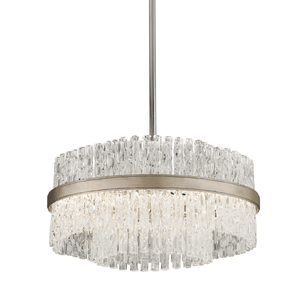 Corbett Chime 4 Light Pendant - Silver Leaf