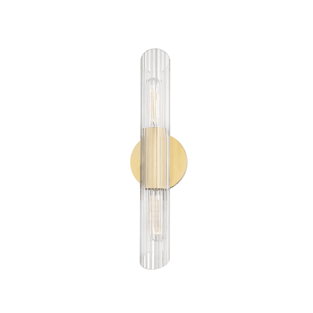 Mitzi Cecily 2 Light Small Wall Sconce Light - Aged Brass