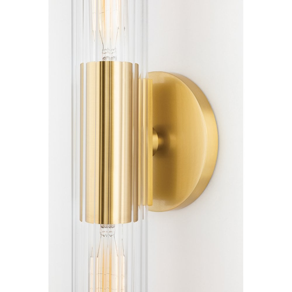 Mitzi Cecily 2 Light Small Wall Sconce Light - Aged Brass