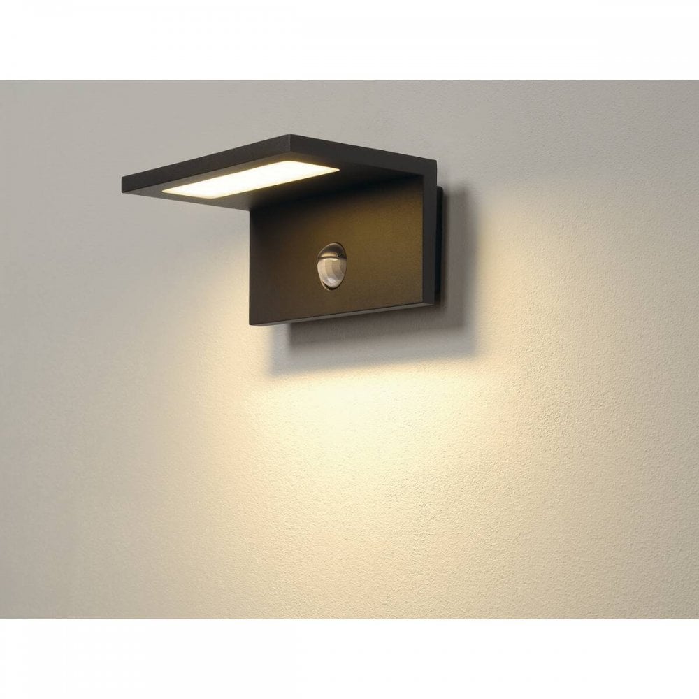 SLV Angolux Sensor Outdoor LED Wall Light - Anthracite - Mains