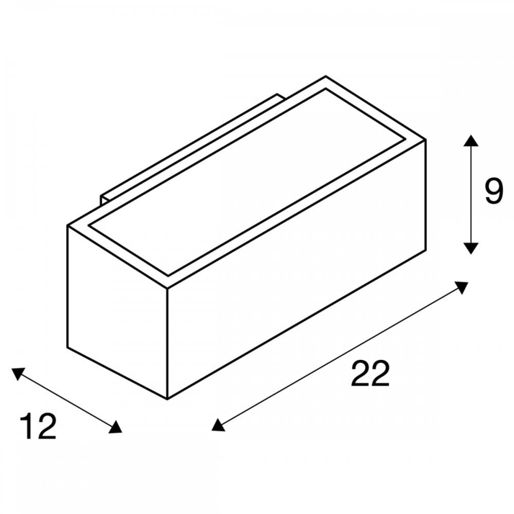 SLV Box Outdoor Up/Down Wall Light - Anthracite - Mains