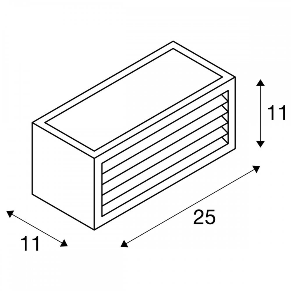SLV Box-L Outdoor Wall Light - Anthracite - Mains