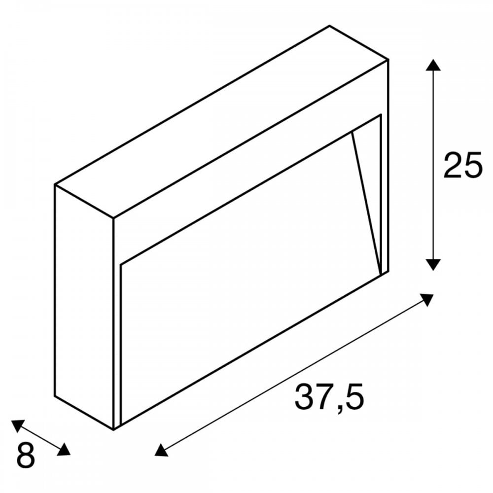 SLV Concreto L Wall Light - Grey - Mains