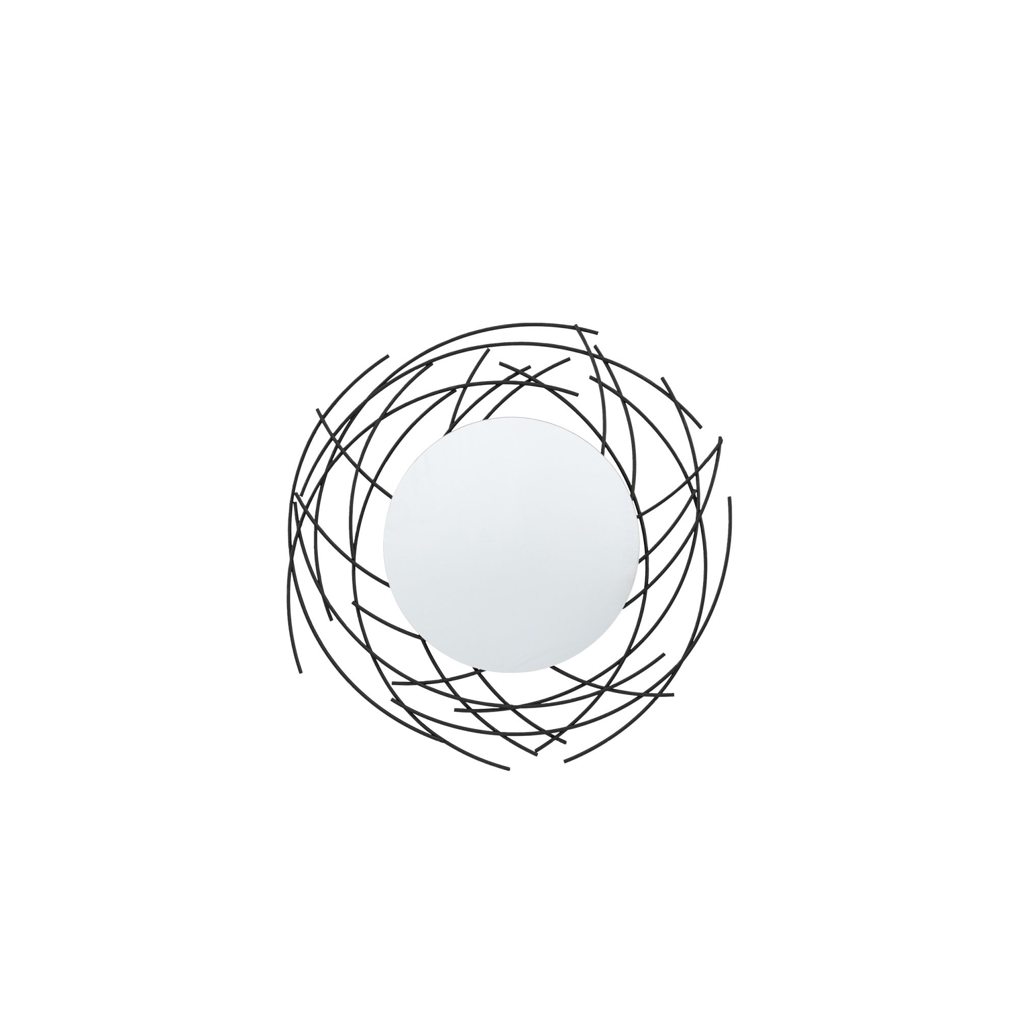 Mura Orrong Round Wall Mirror - Matt Black