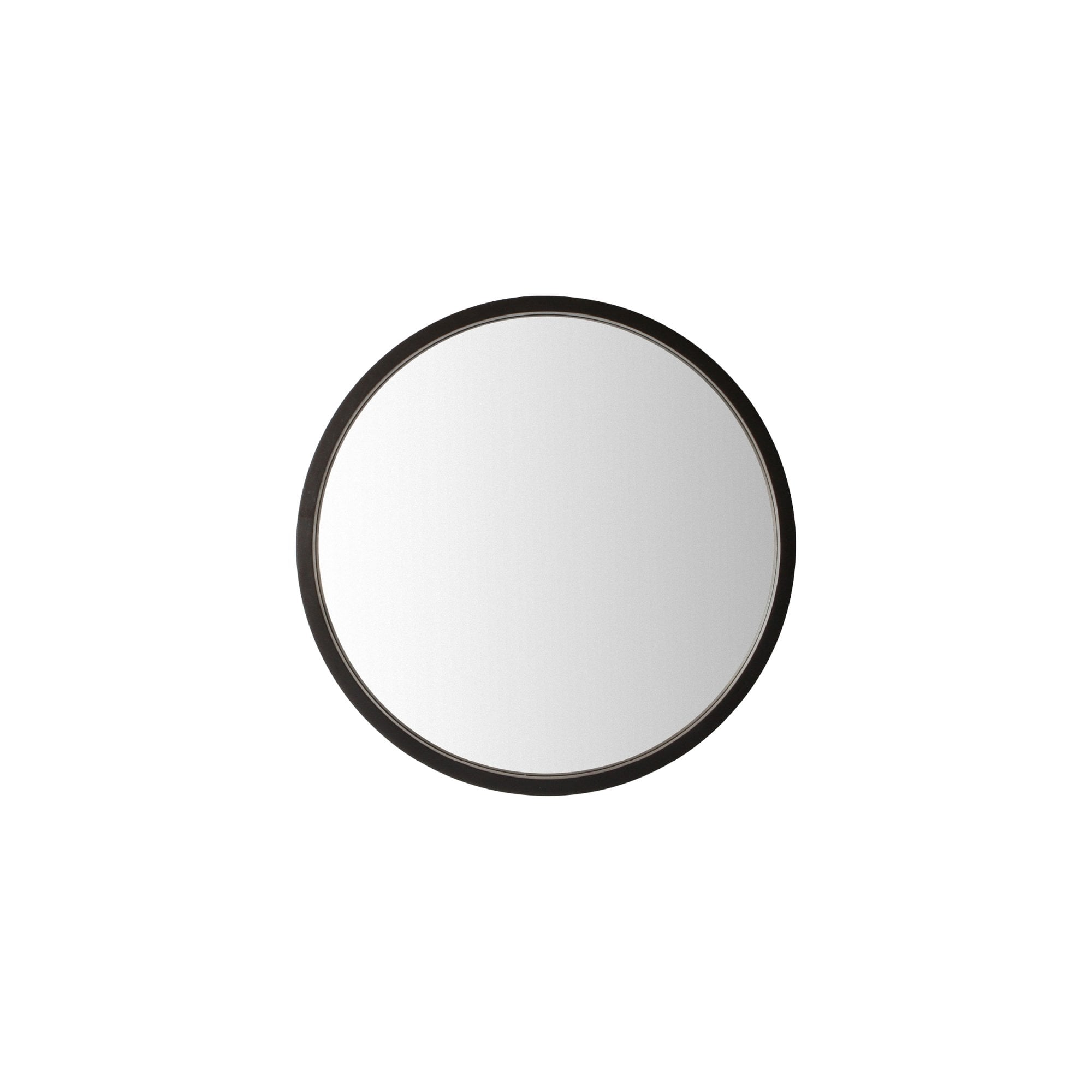 Mura Hale Round Wall Mirror - Charcoal Black