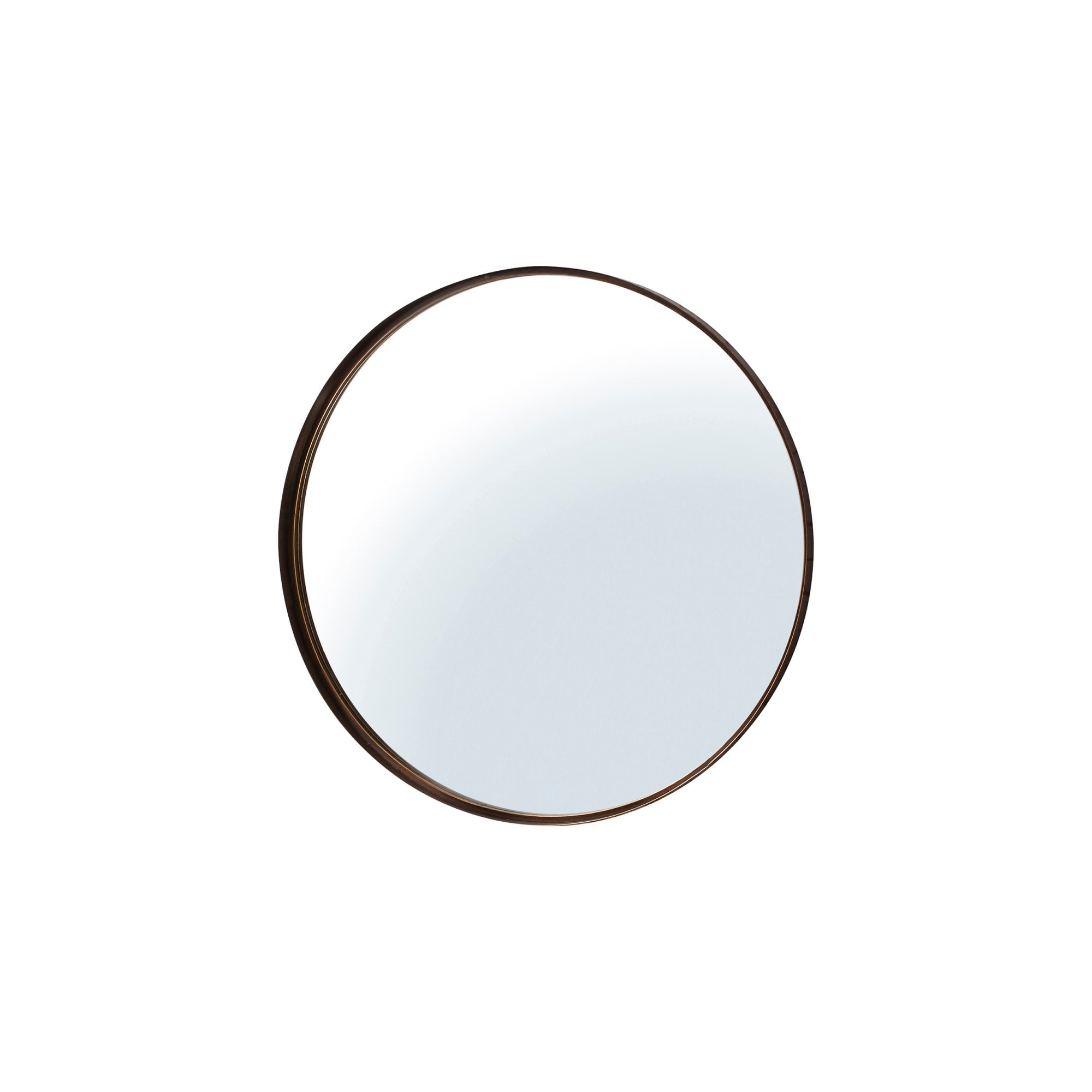 Mura Berwick Round Wall Mirror - Aged Bronze