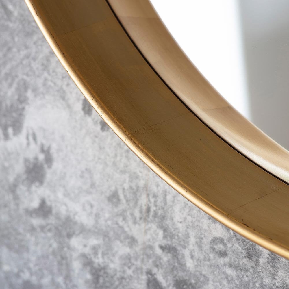 Mura Parker Round Wall Mirror - Aged Gold Paint