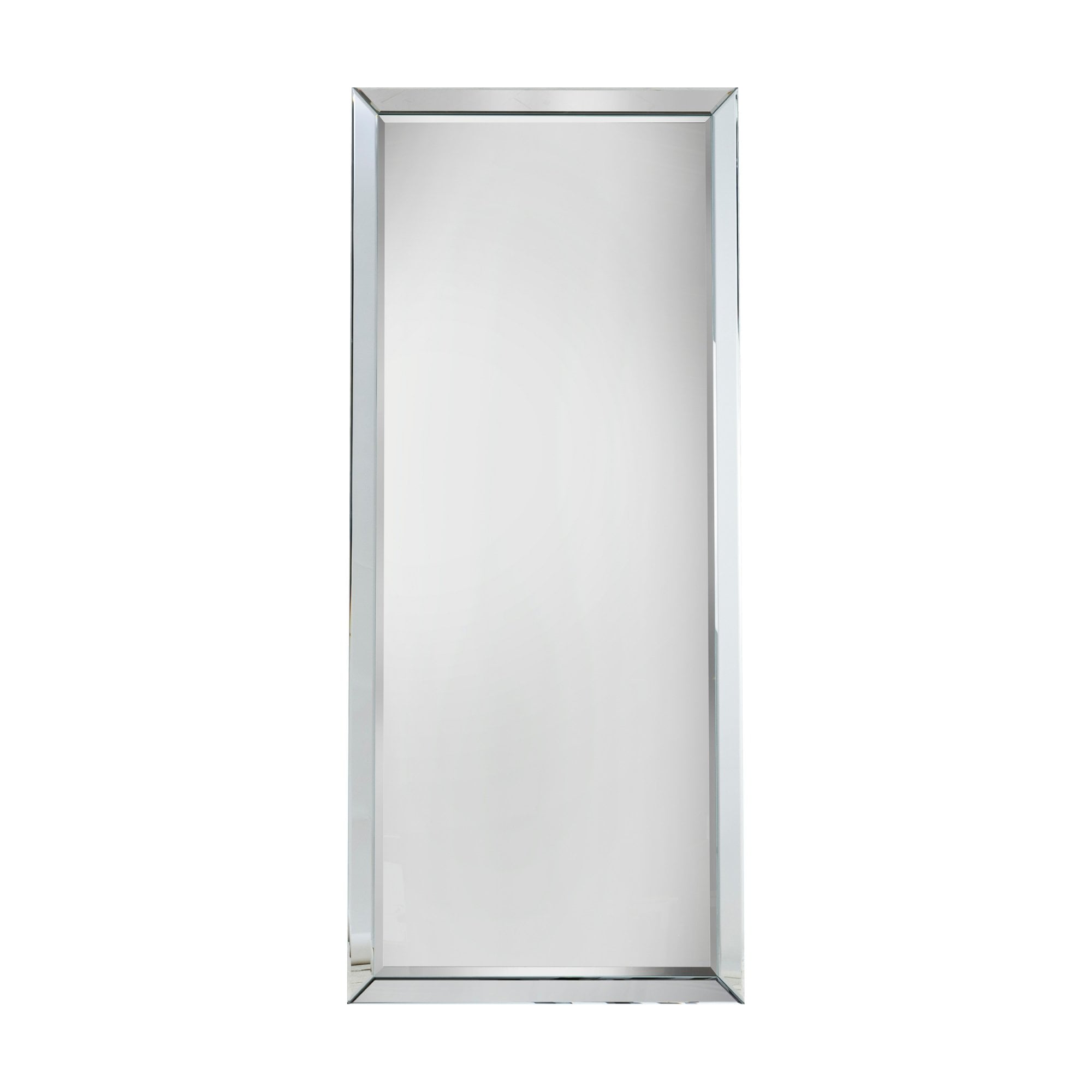 Mura Charlotte Full Length Leaner Mirror -  Brushed Silver