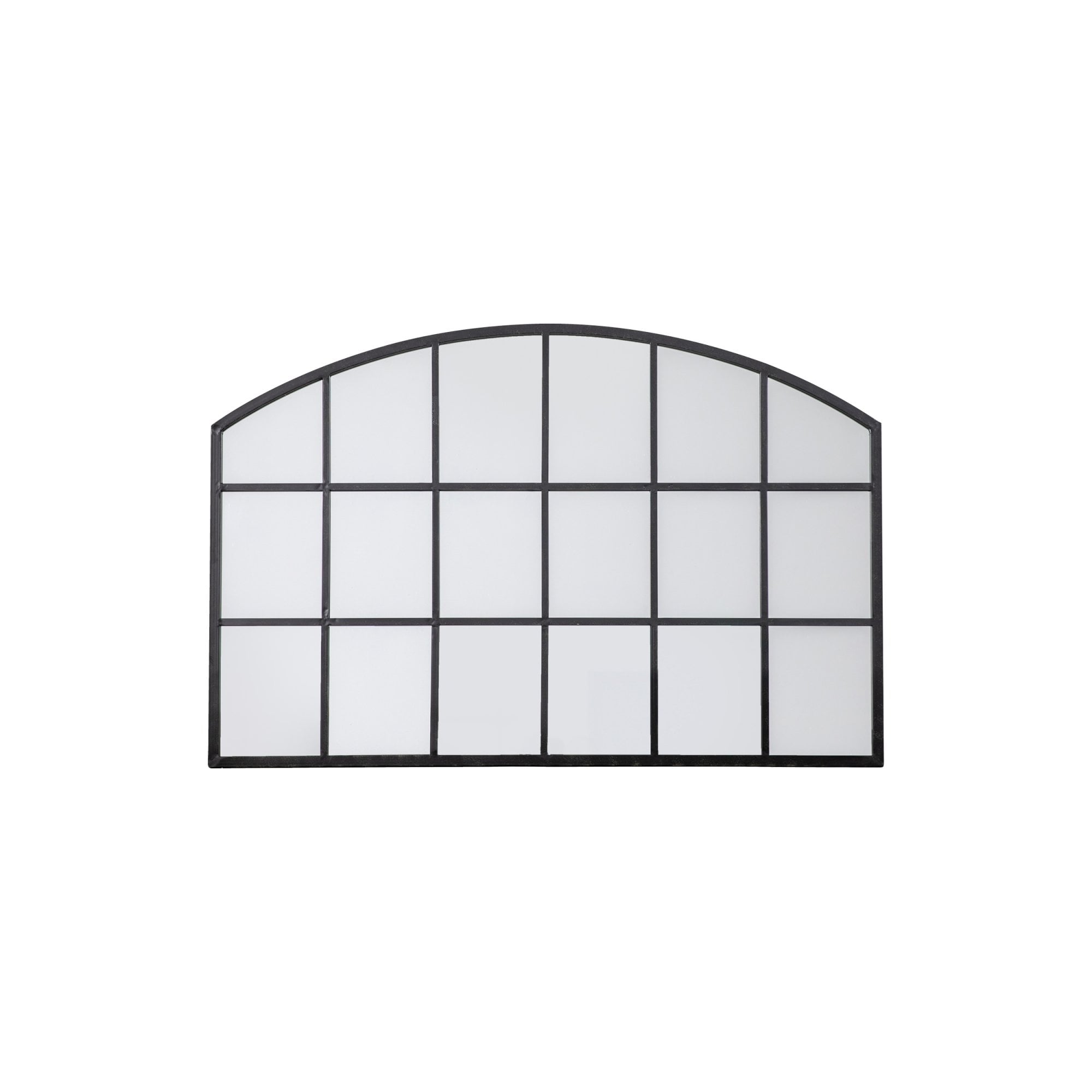 Mura Bondi Window Wall Mirror - Aged Black