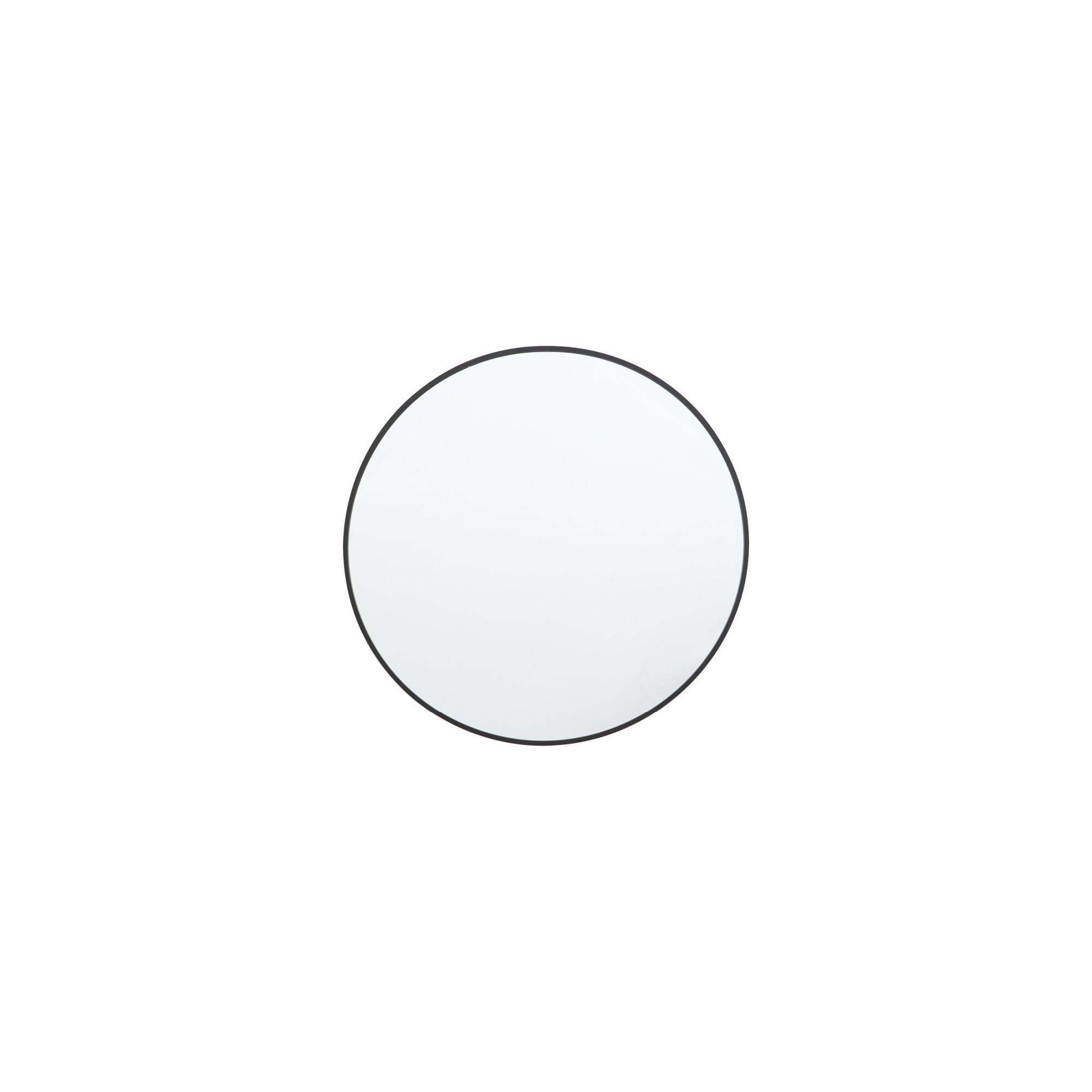 Mura Sydney Round Delicate Frame Wall Mirror - Matt Black