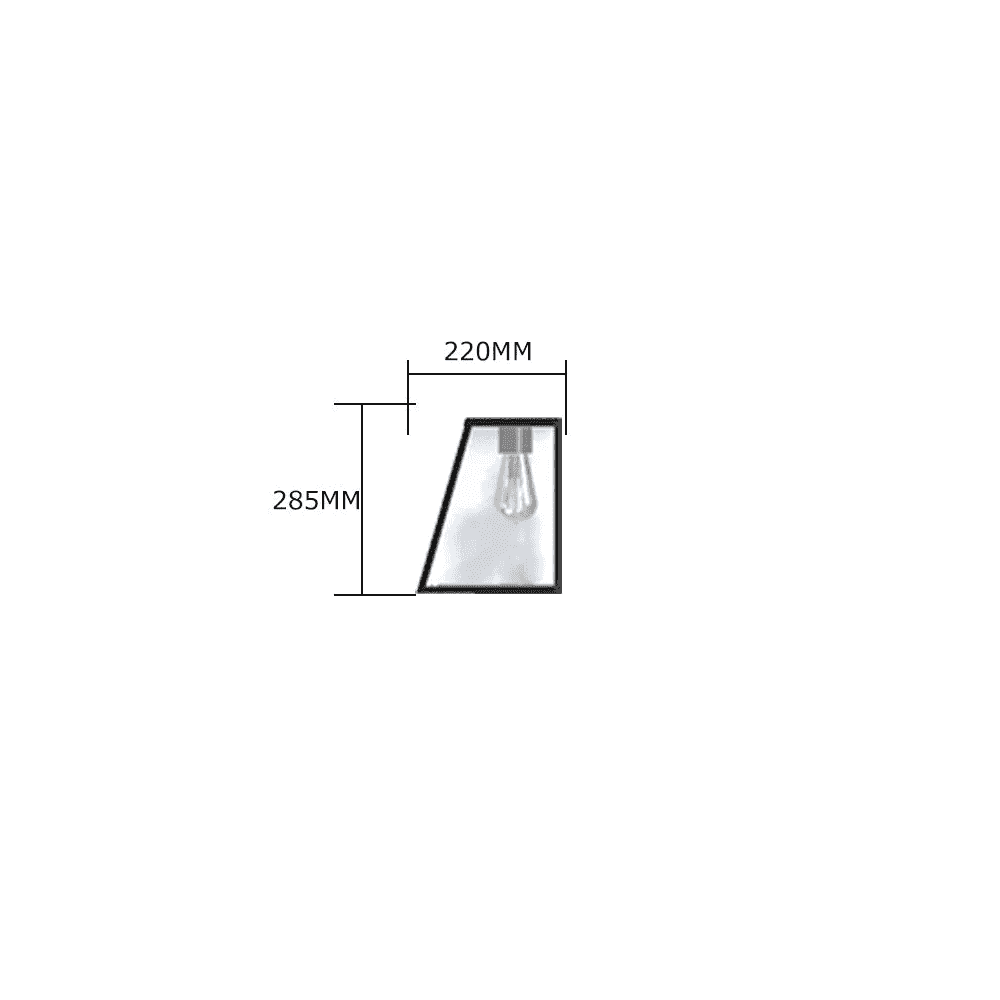Harte Contemporary 0.29m Bulkhead Wall Light - Galvanised Steel