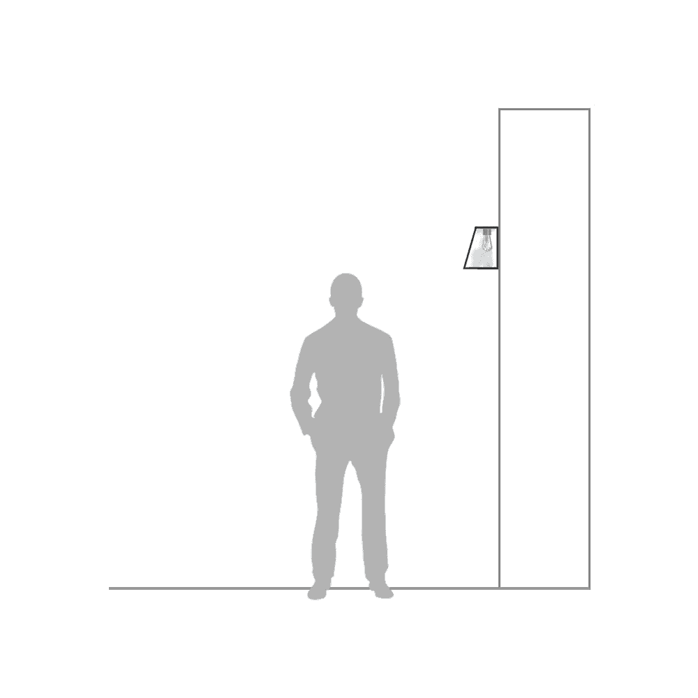 Harte Contemporary 0.29m Bulkhead Wall Light - Galvanised Steel