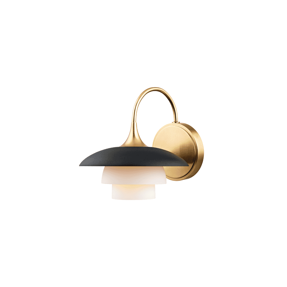 Hudson Valley Barron 1 Light Wall Sconce Light - Aged Brass