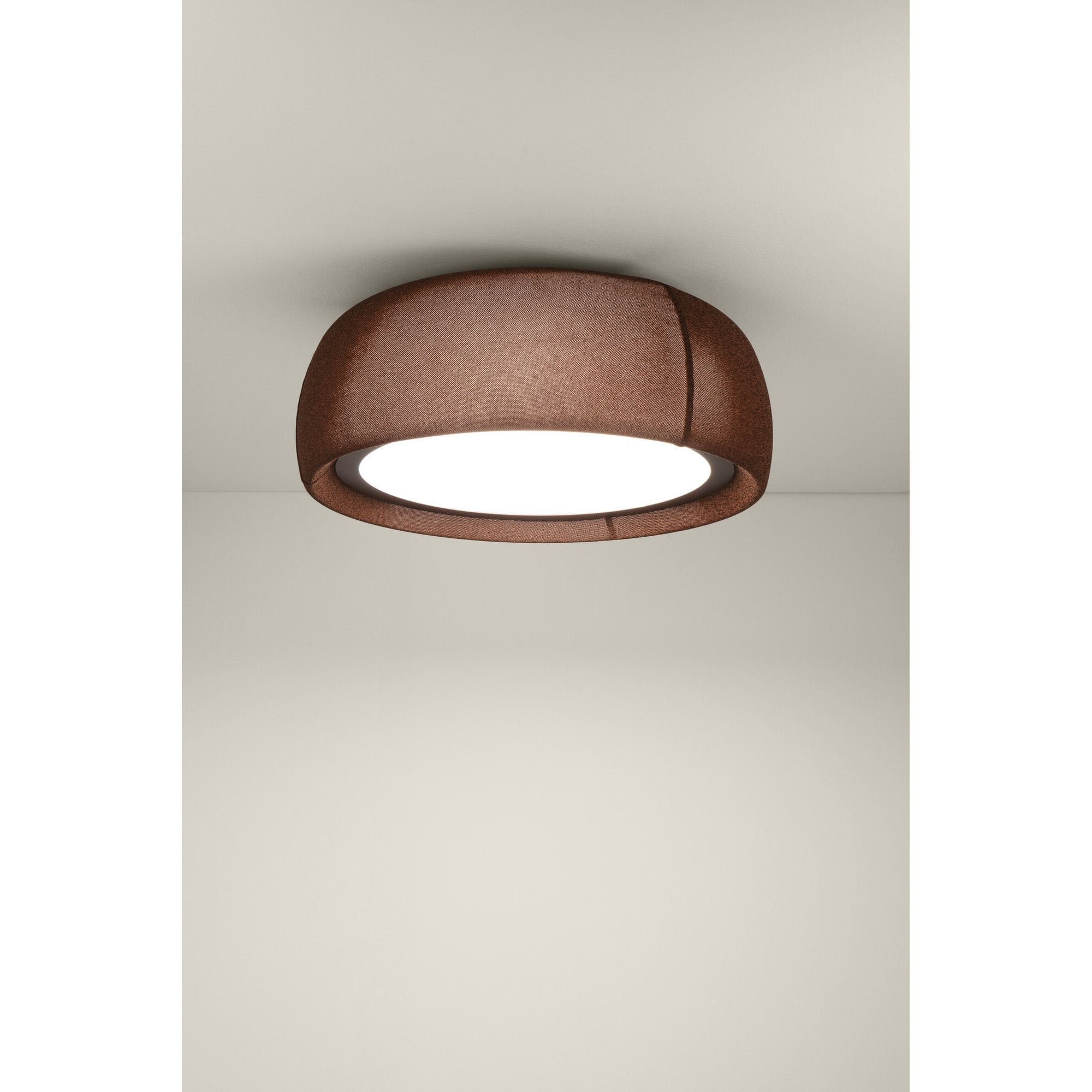 LedsC4 Gong Flush Ceiling Light - Speckled Terracotta