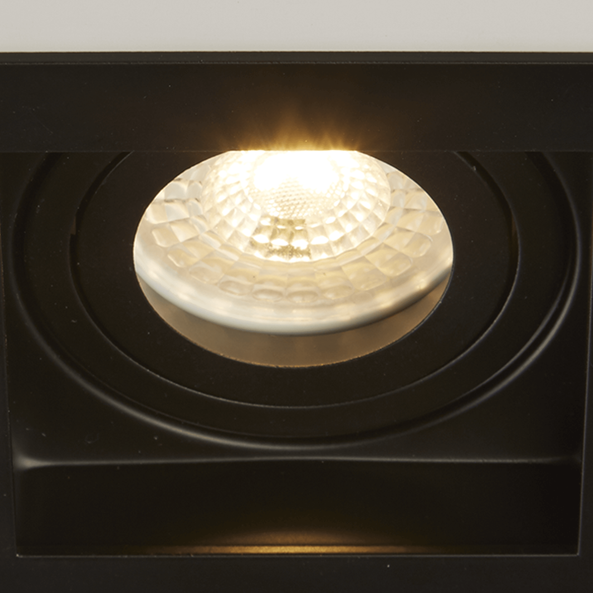 Context London Single Square Adjustable GU10 Downlight - Matt Black