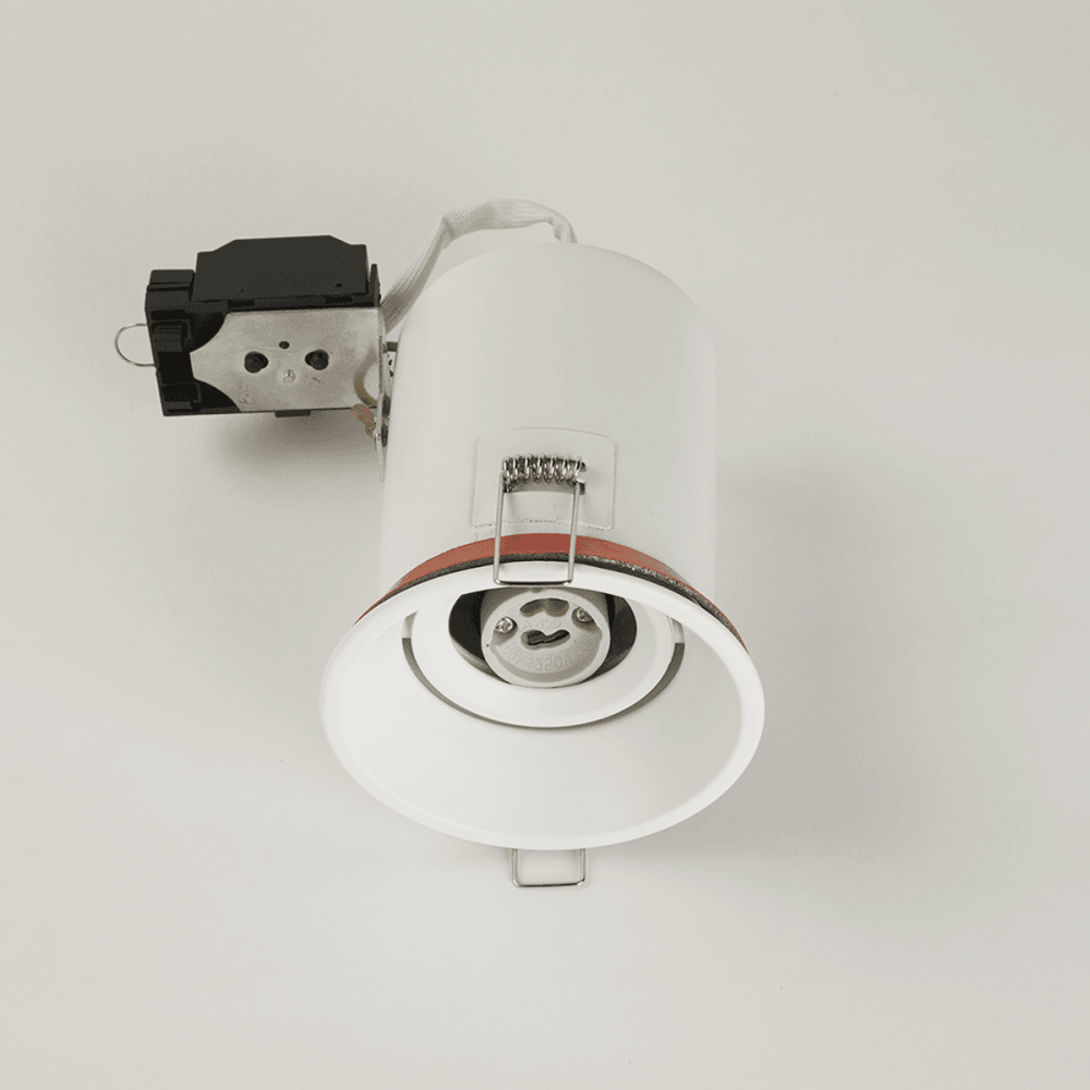 Context Berlin Adjustable GU10 Downlight - Matt White - Fire Rated